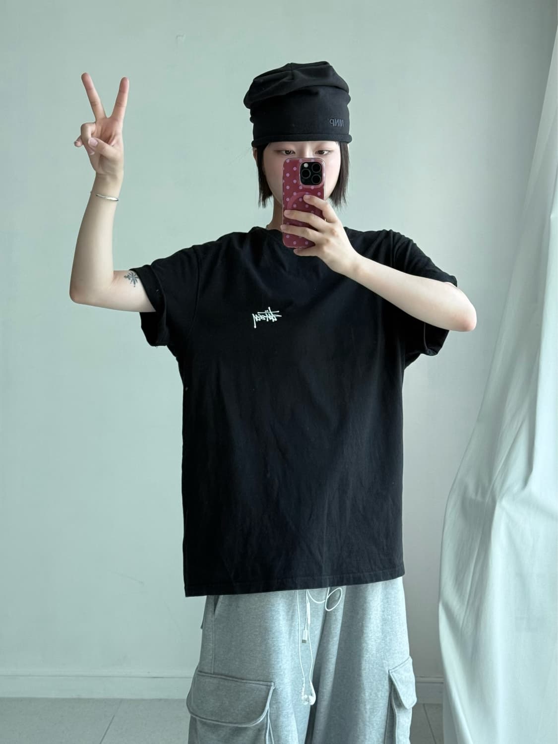 스투시 빅로고 블랙 반팔티 상품이미지4