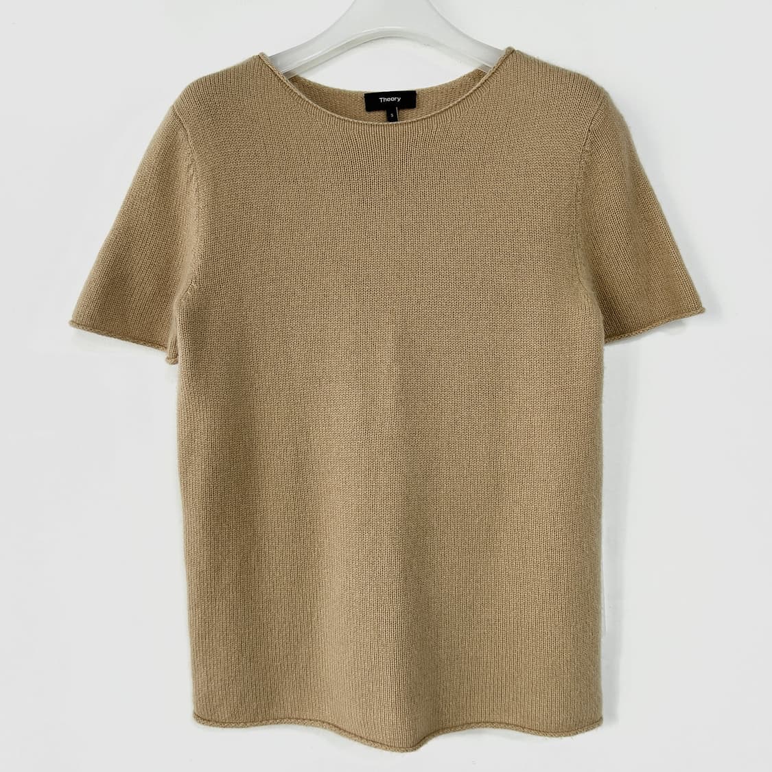 띠어리 100% 캐시미어 반팔 니트 탑 상품이미지1