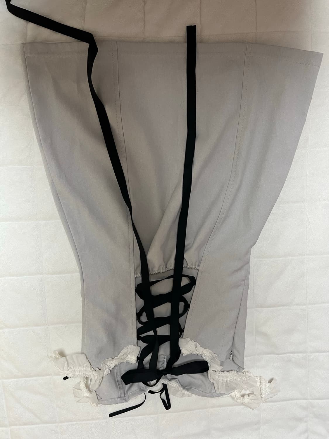 드라이로즈 프릴 코르셋 원피스라이트그레이 상품이미지2