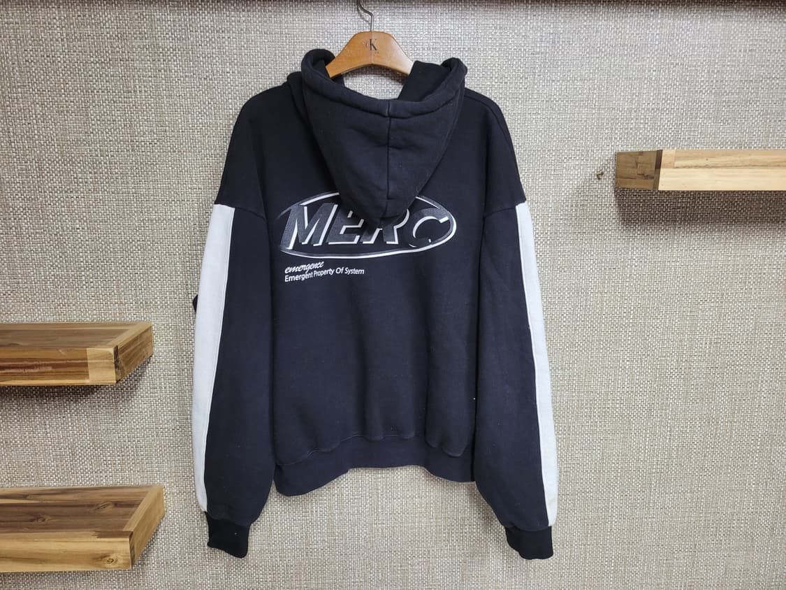 115사이즈 어커버 오버핏 후드 집업 자켓 힙합 올드스쿨 빅사이즈  상품이미지3