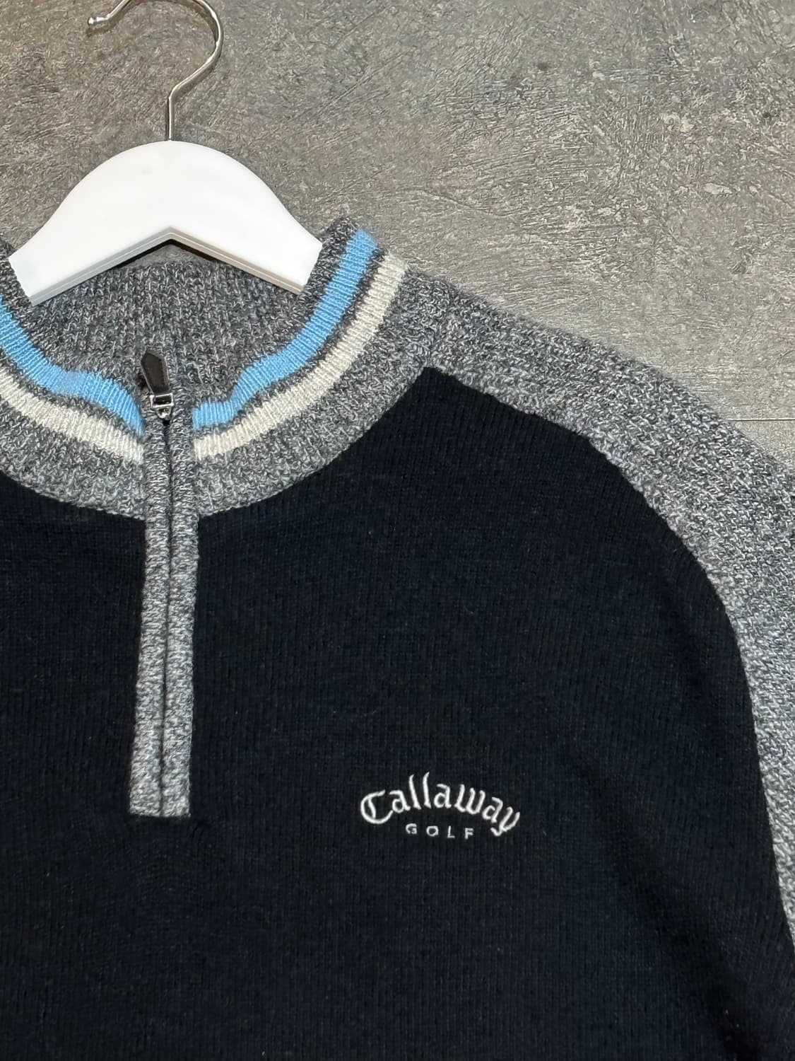 캘러웨이 방풍 하프집업 니트 스웨터 M 상품이미지4