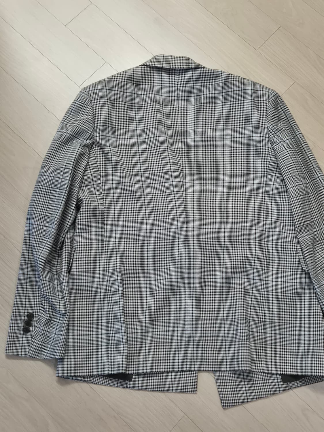 브랜드 울 체크 더블 브레스트 자켓 상품이미지6
