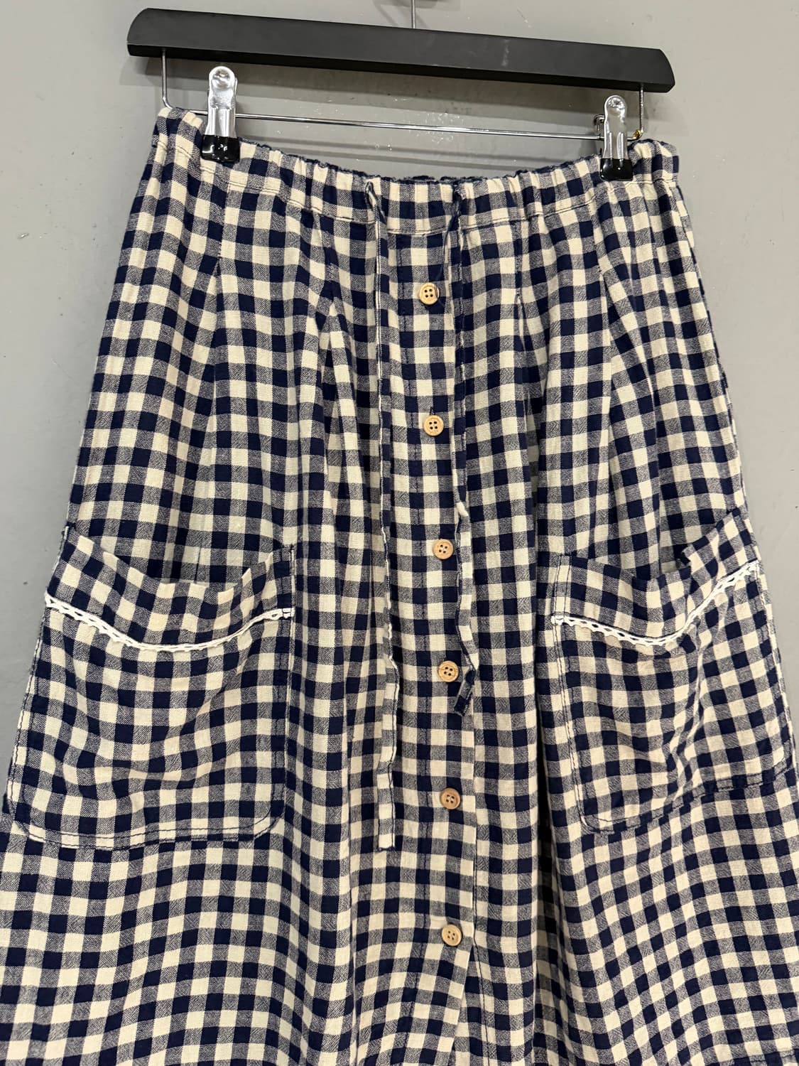 pocket point button-up check skirt 상품이미지7