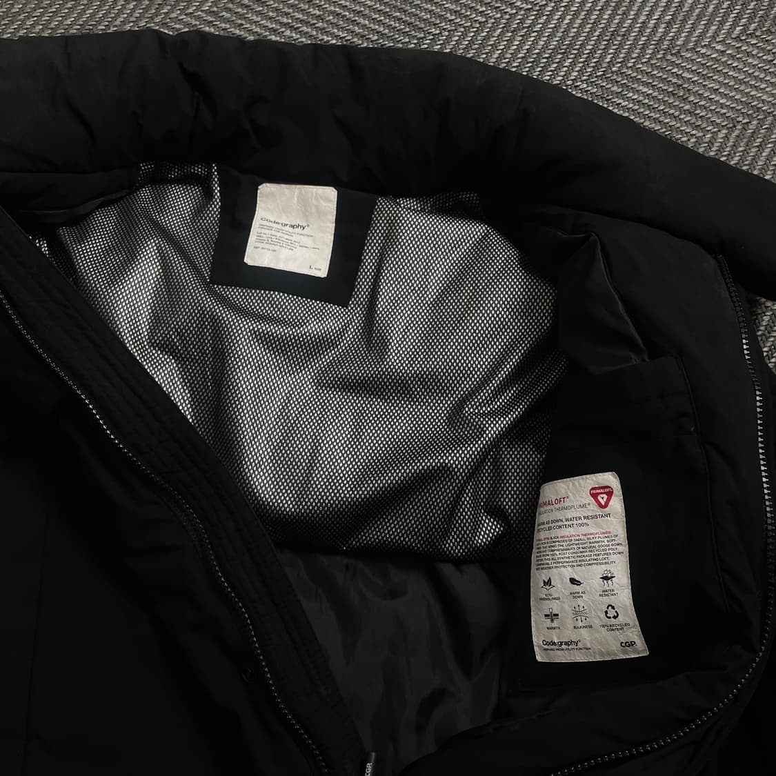 코드그라피 미니멀 푸퍼 숏 패딩 블랙o 4624 상품이미지7