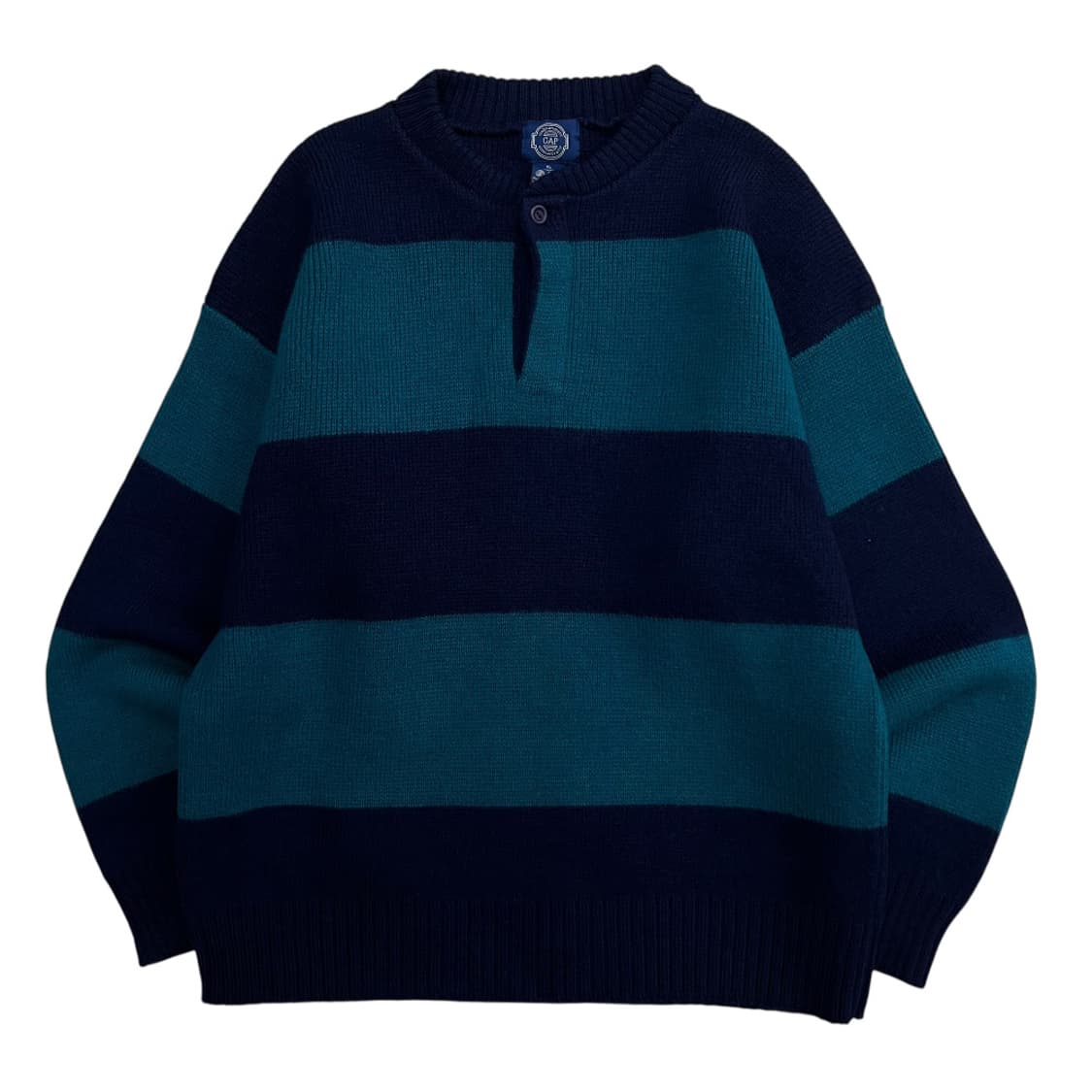 갭 오션그린 배색 네이비 단가라 니트 XL 상품이미지2