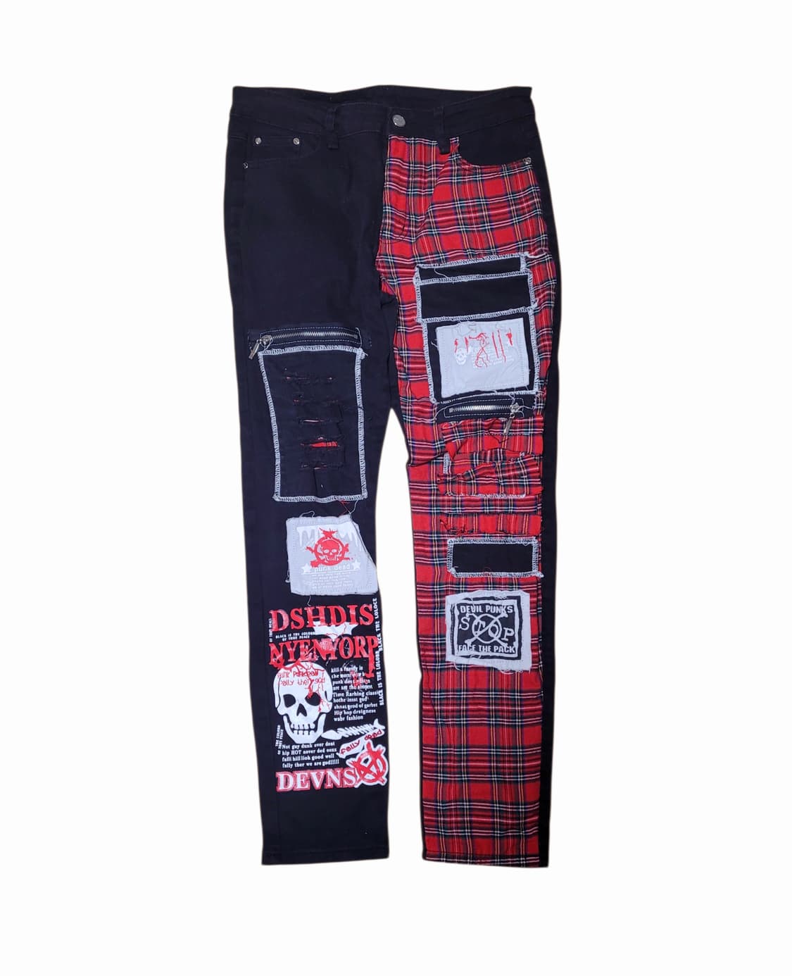 펑크키치punk 패치 레터링 팬츠 상품이미지1