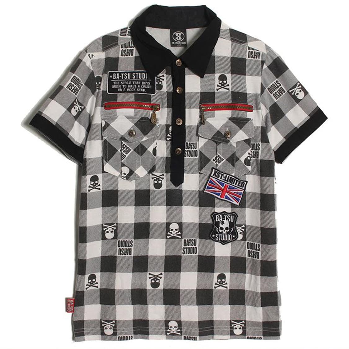 펑크 이모 해골 반팔 티셔츠 상품이미지1