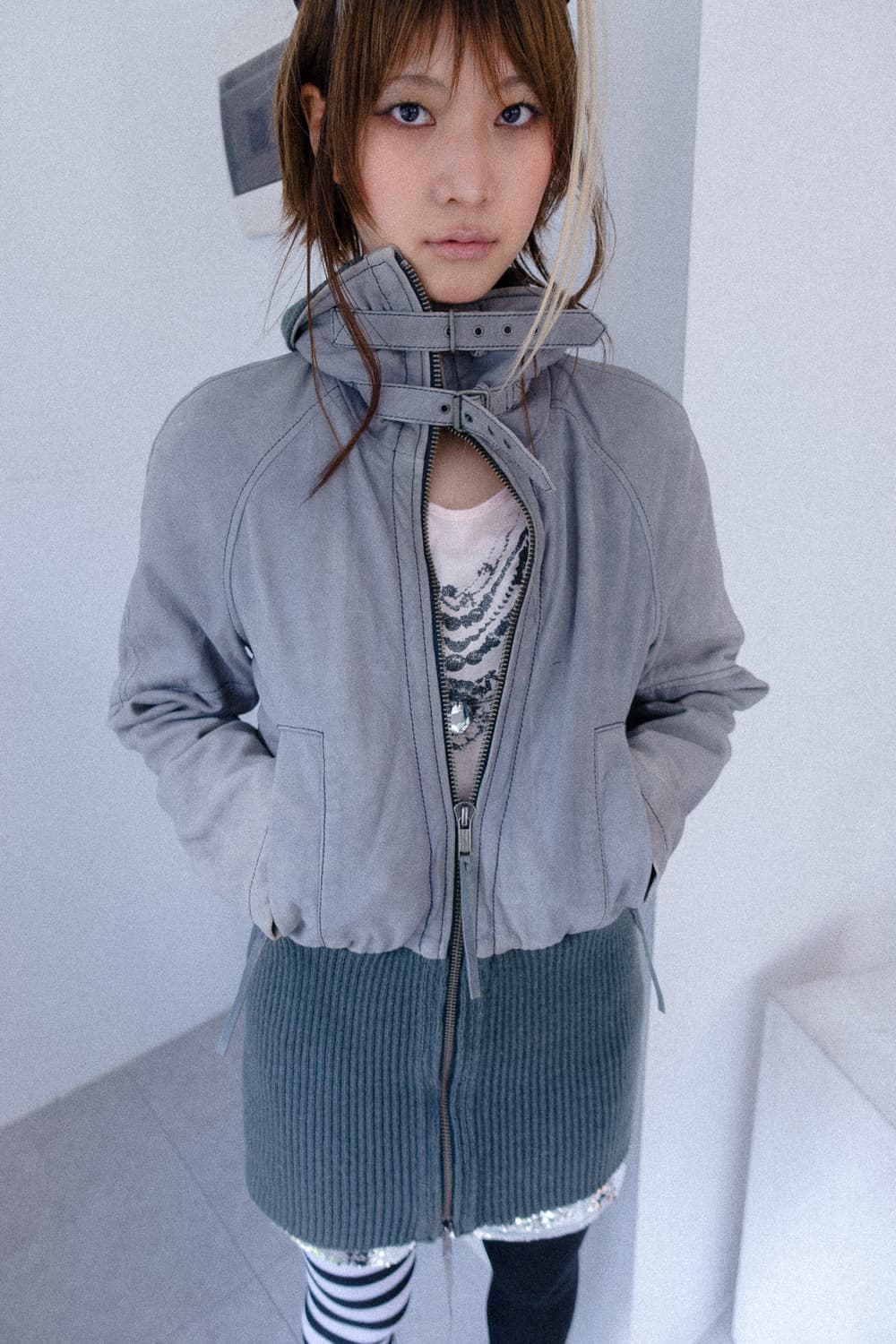 Diesel grayish blue sheep skin leather  상품이미지1