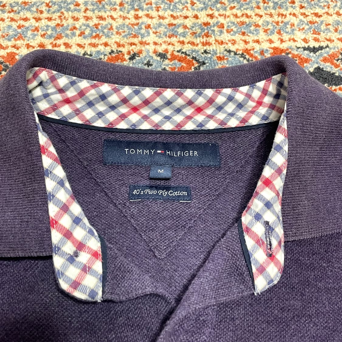 타미힐피거 퍼플 긴팔 카라티셔츠 PK 남성M  상품이미지4