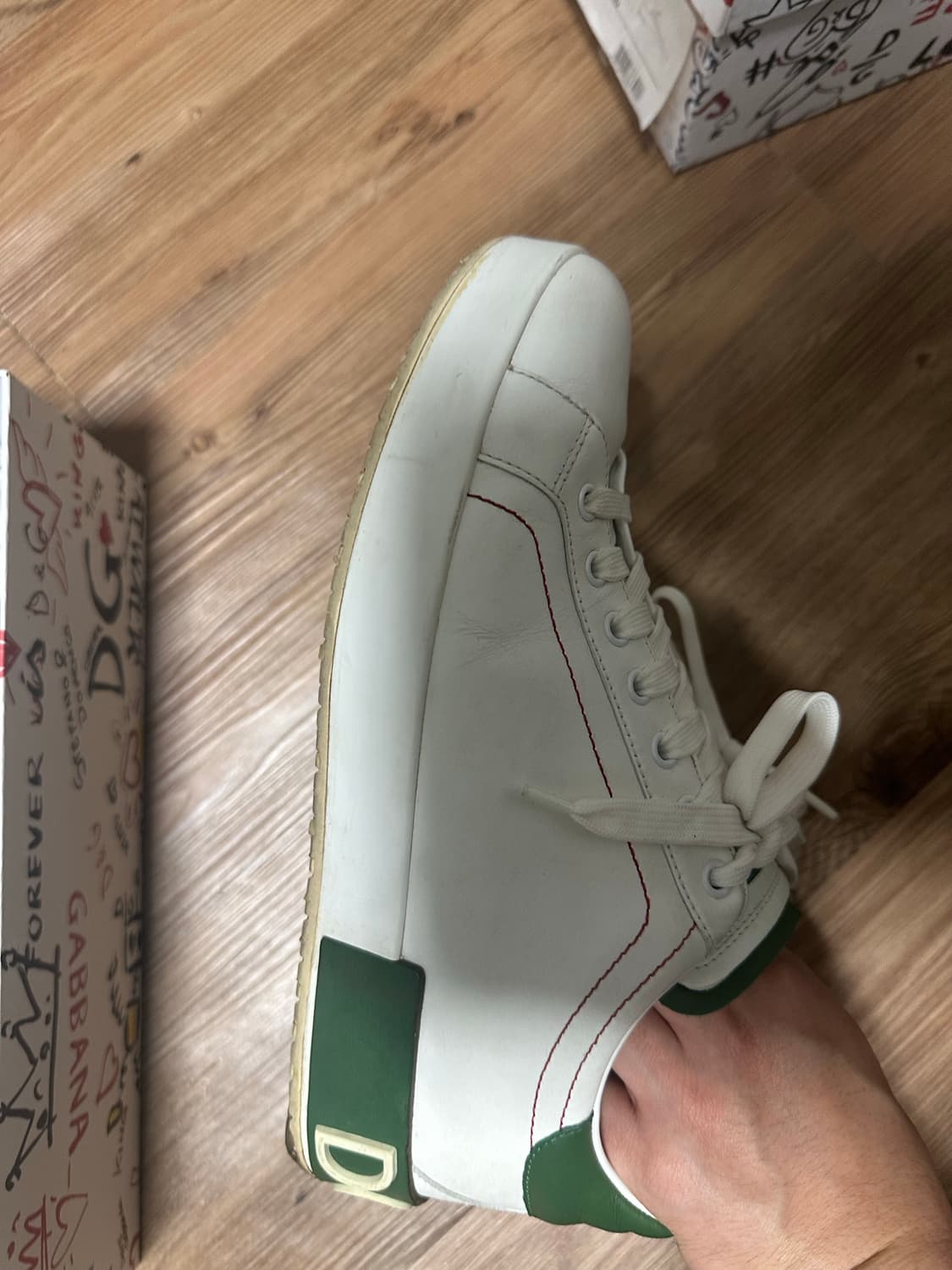 돌체앤가바나 포르토피노 스니커즈 41 그린 상품이미지2