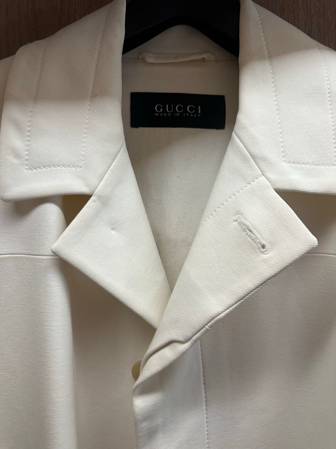 GUCCI 구찌 남성 테크니컬 코트 정품 아이보리 52사이즈 상품이미지3