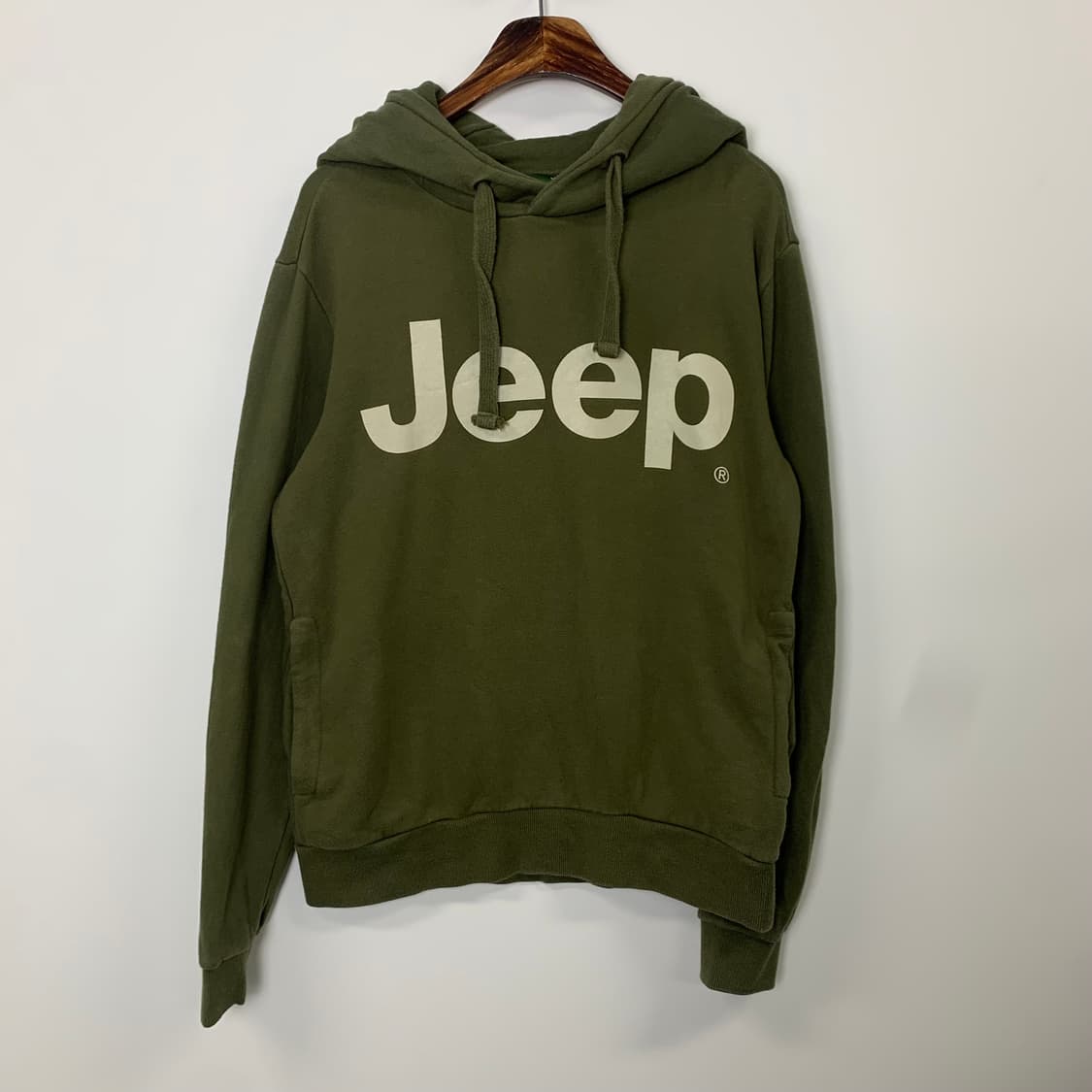 Jeep 지프 빅로고 카키 후드티 상품이미지2