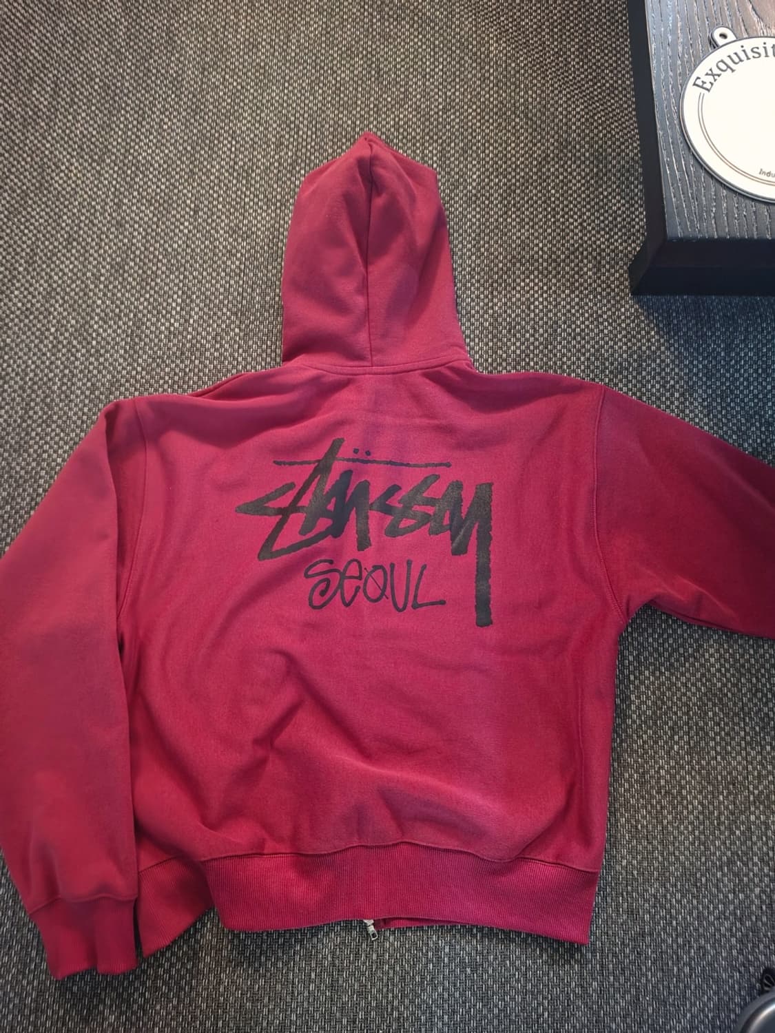 스투시 서울 후드집업 XL 와인 / 레드 후드집업 상품이미지2