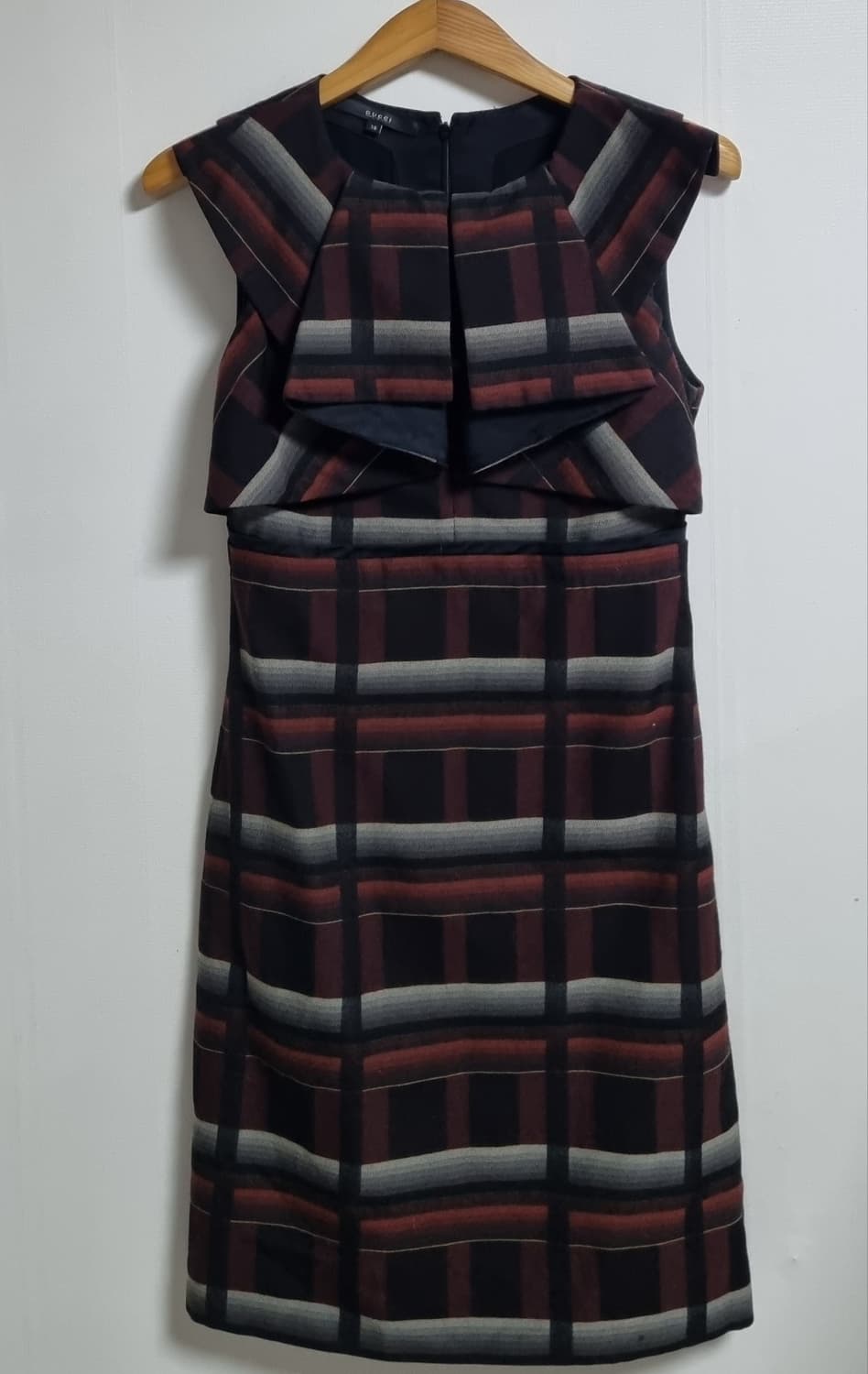 38사이즈) 구찌 브라운체크 울혼방 원피스 상품이미지1