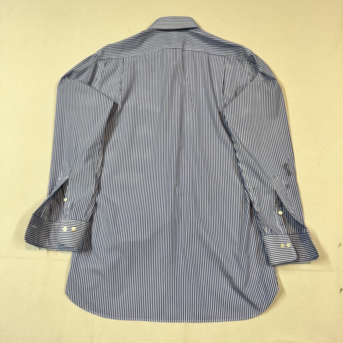 M) 폴로 랄프로렌 이지케어 블루 스트라이프 포플린 셔츠 상품이미지5