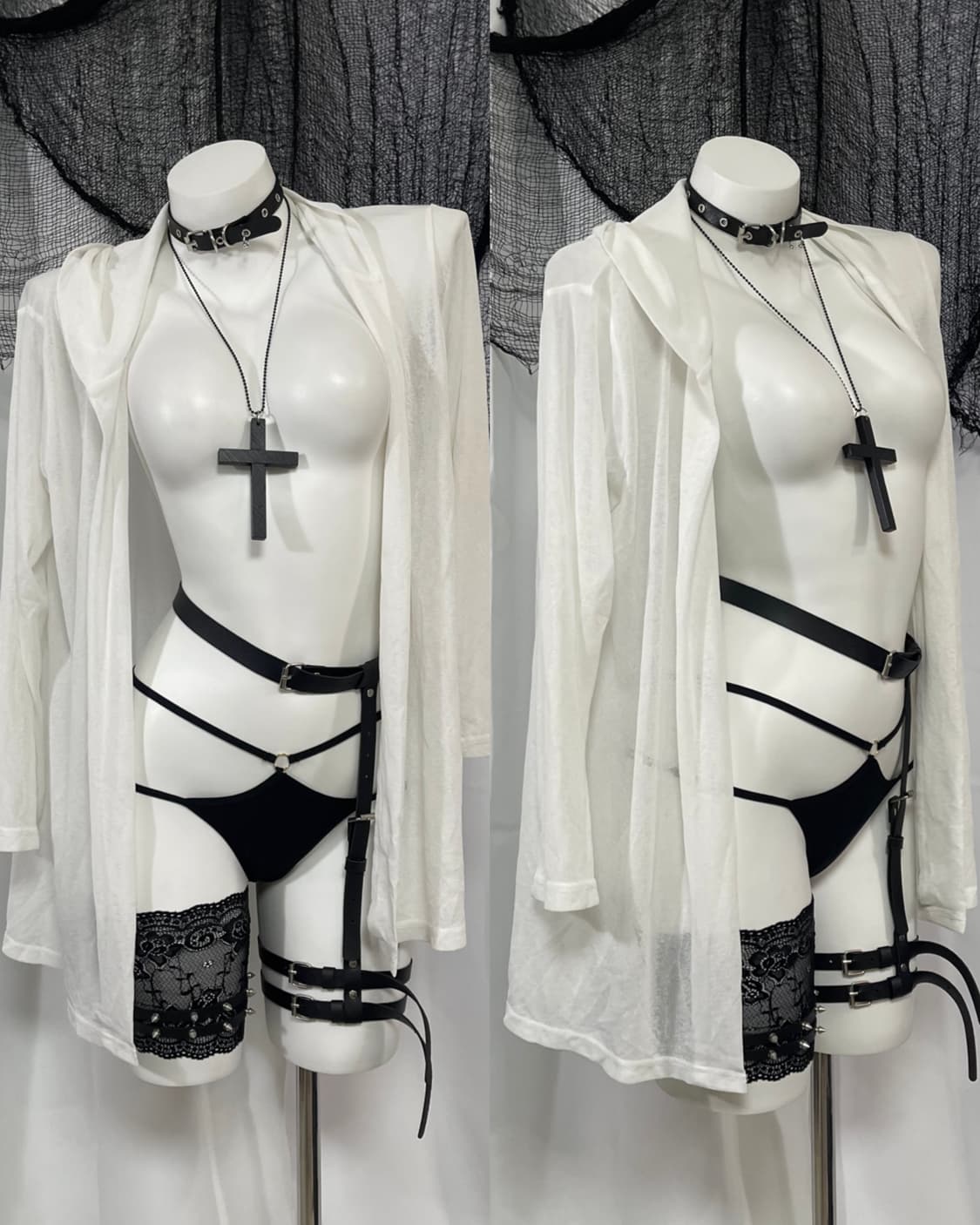 white hood cardigan 상품이미지1