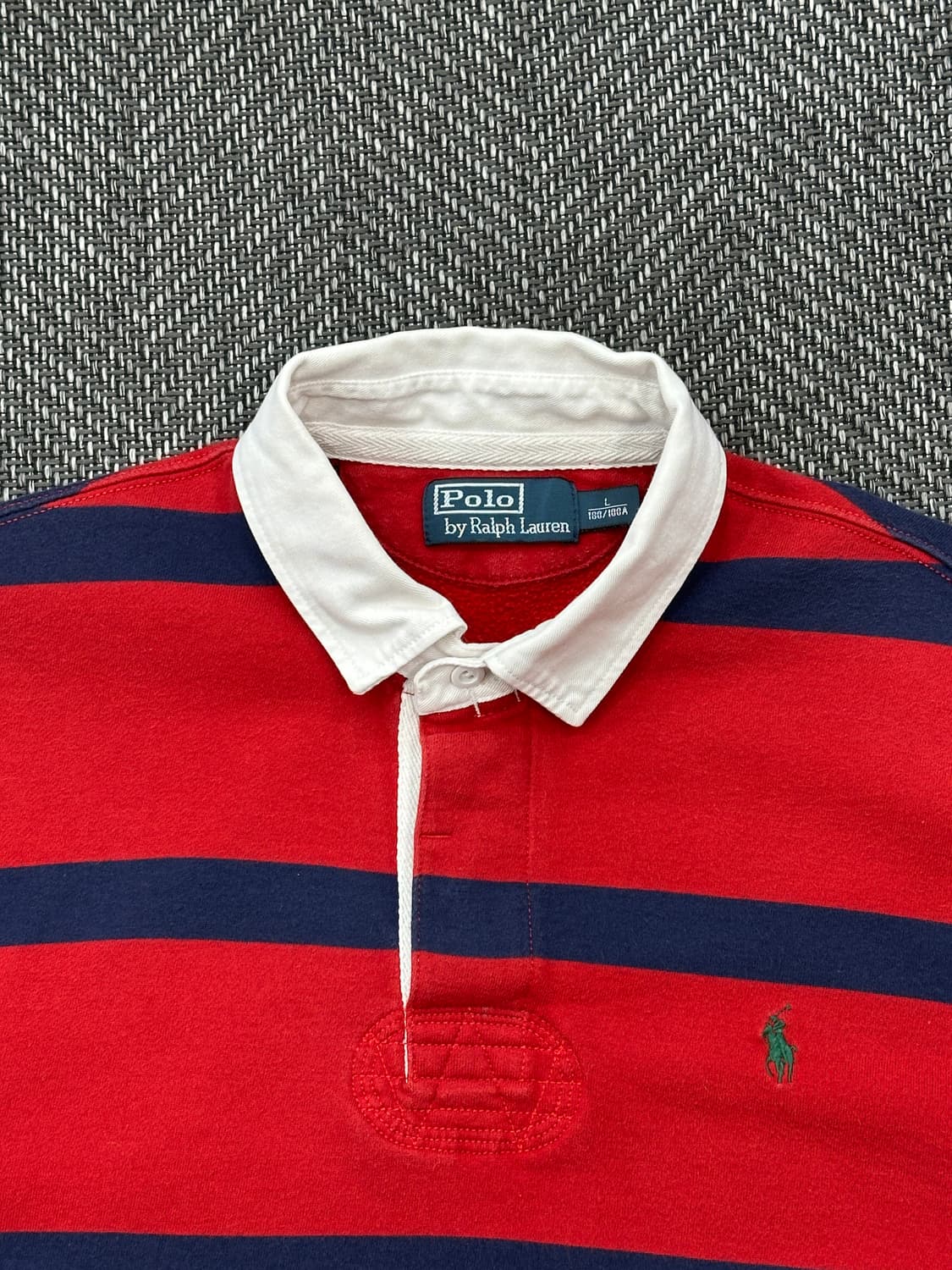 폴로 랄프로렌 레드 럭비 티셔츠 상품이미지3