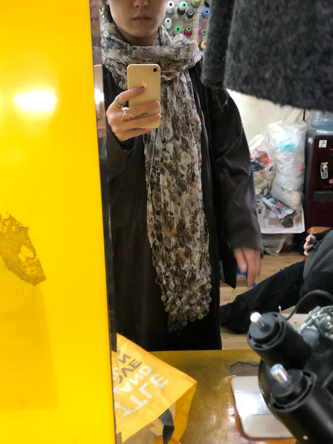 플라워 레오파드 팝콘 스카프  상품이미지2