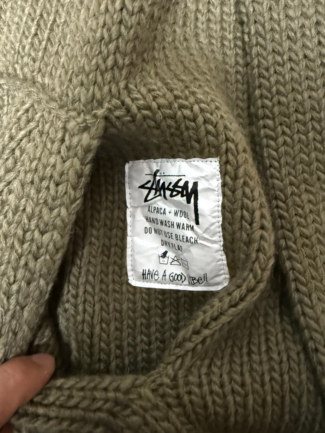 스투시 청키 니트집업 후드 포실 상품이미지3