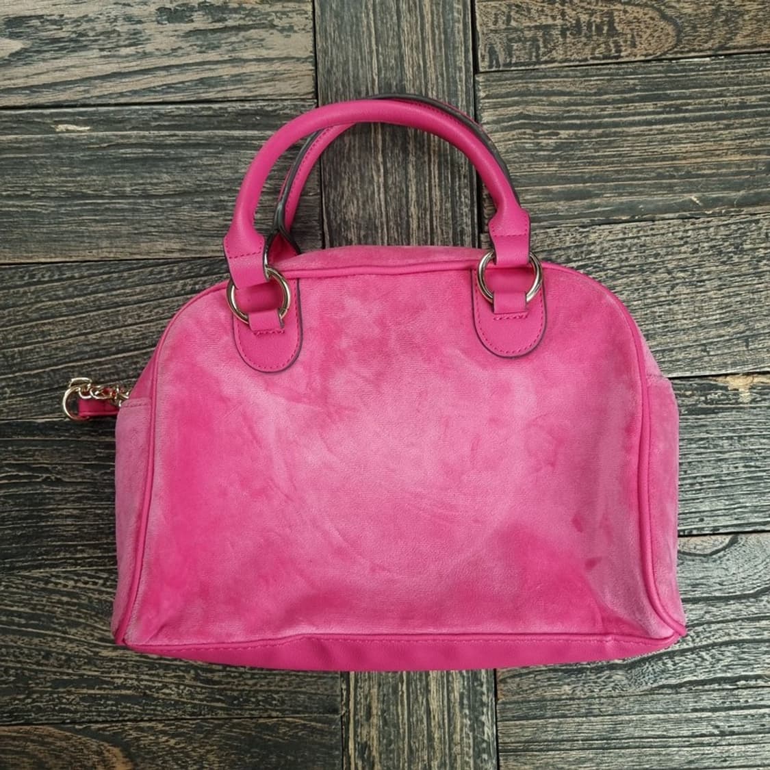 [쥬시꾸뛰르] Y2K 빈티지 투웨이 벨벳 미니 토트백 M20112 상품이미지3