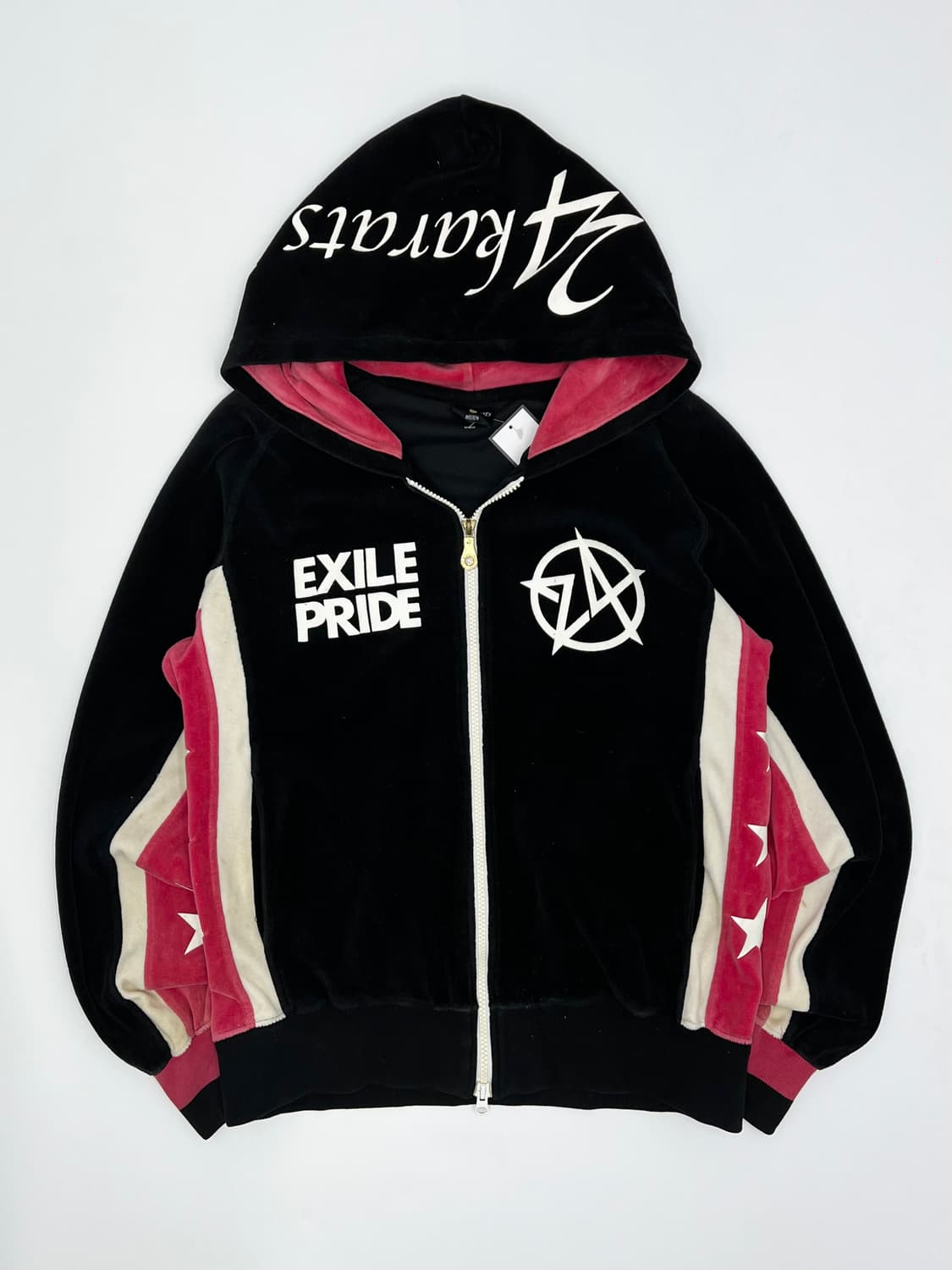 24KORTAS y2K 벨벳 후드집업 상품이미지1