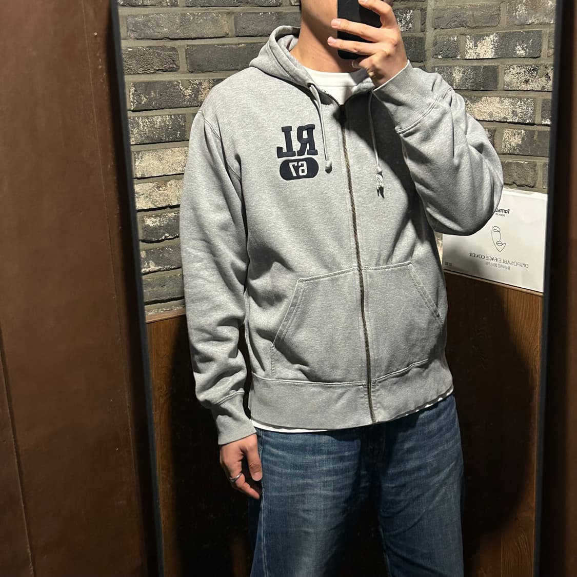 M) 폴로 랄프로렌 진스 RL67 그레이 후드 집업 상품이미지9