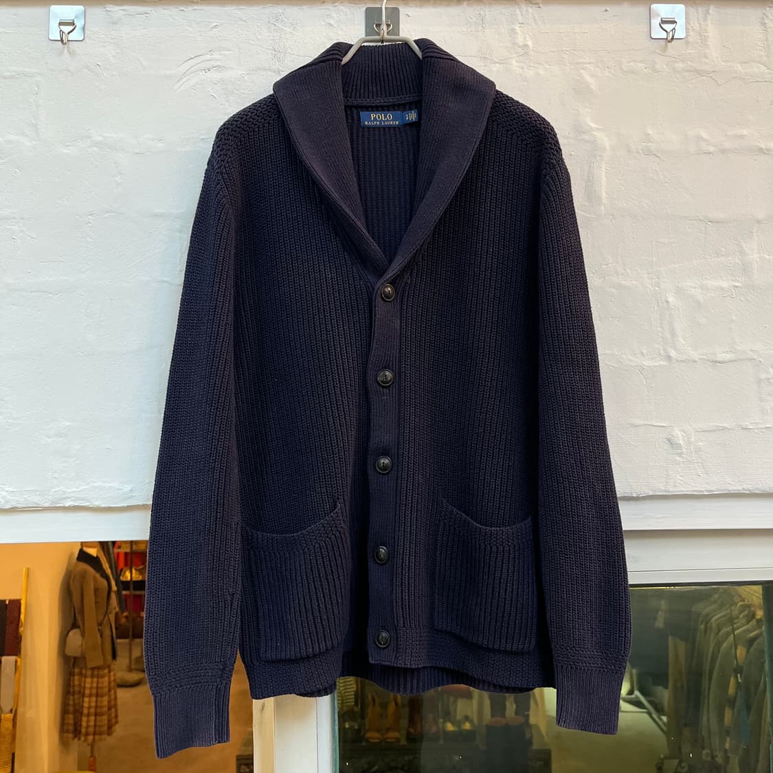 Polo Ralph Lauren 네이비 숄카라 가디건 S 상품이미지1
