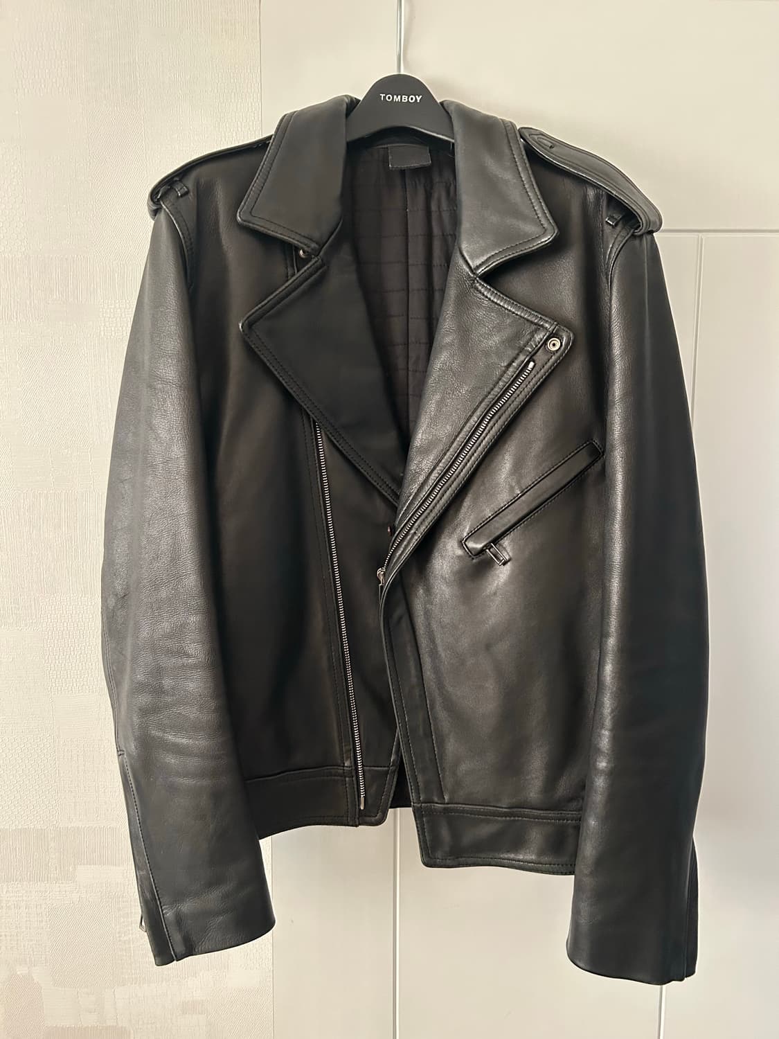 디올옴므 DIOR 클래식 라이더 가죽자켓 48 양가죽 상품이미지1