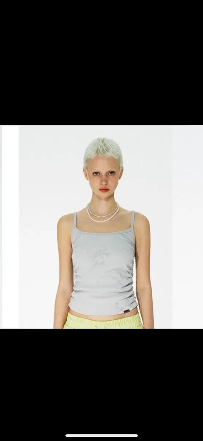 스컬프터 사이드 셔링 슬리브리스 탑 그레이 상품이미지1