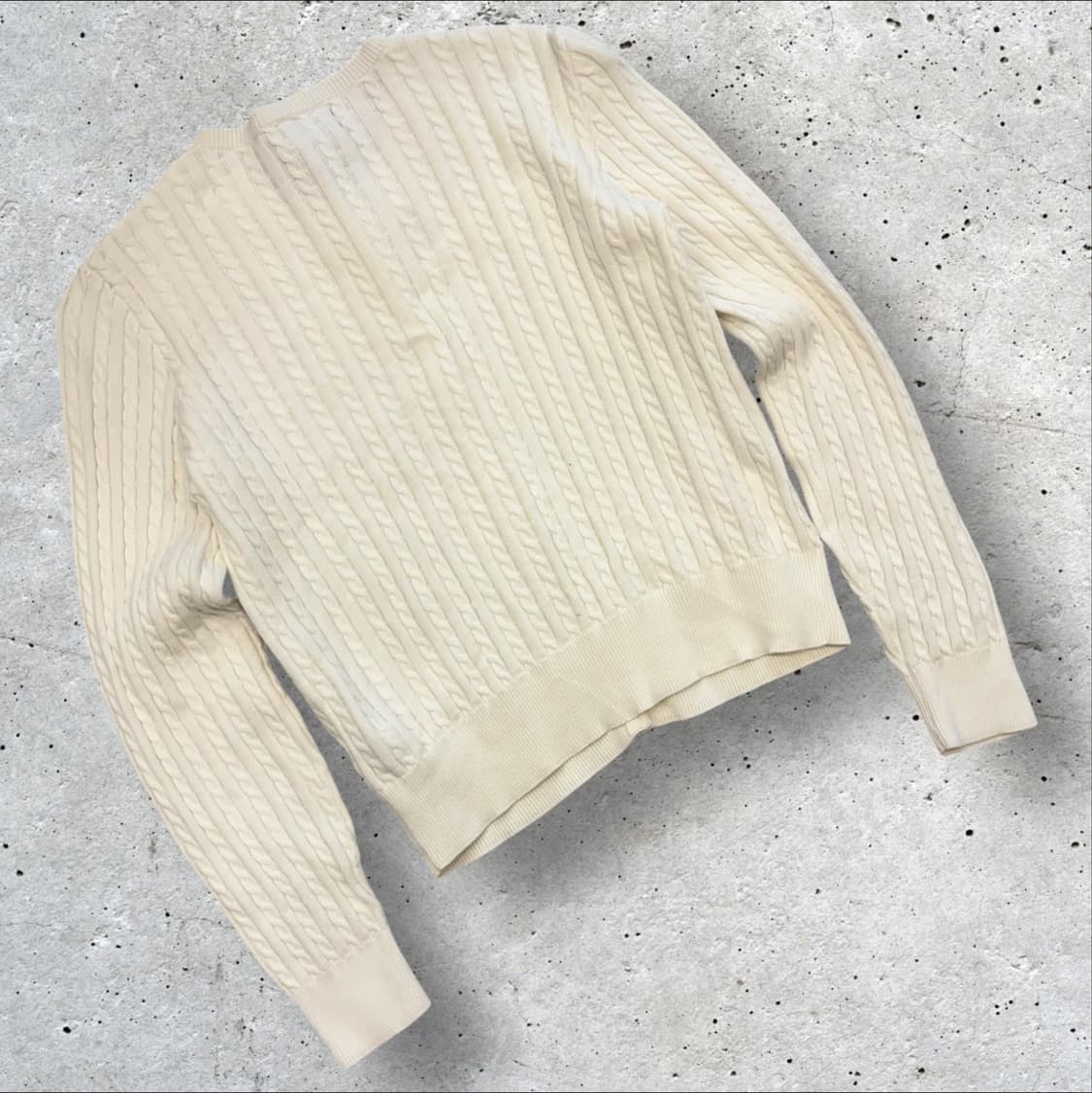 [XL] 폴로 랄프로렌 큐알 케이블 니트 가디건 아이보리 C728 상품이미지2