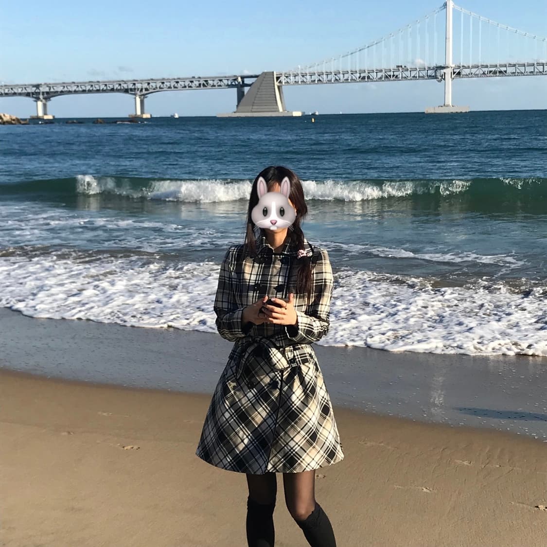 빈티지 핑크믹스 체크 리본 코트 히메갸루 로걀 라떼 긱시크 고딕 고스 상품이미지1