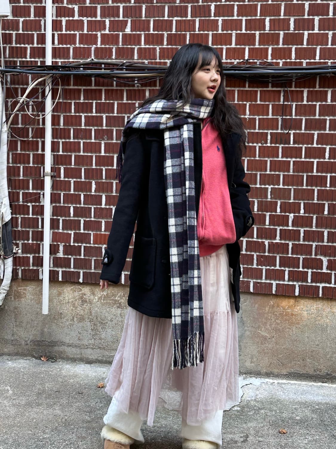 글로버올 떡코 폴로 니트집업 시스루 스커트 카고팬츠 세트 상품이미지1