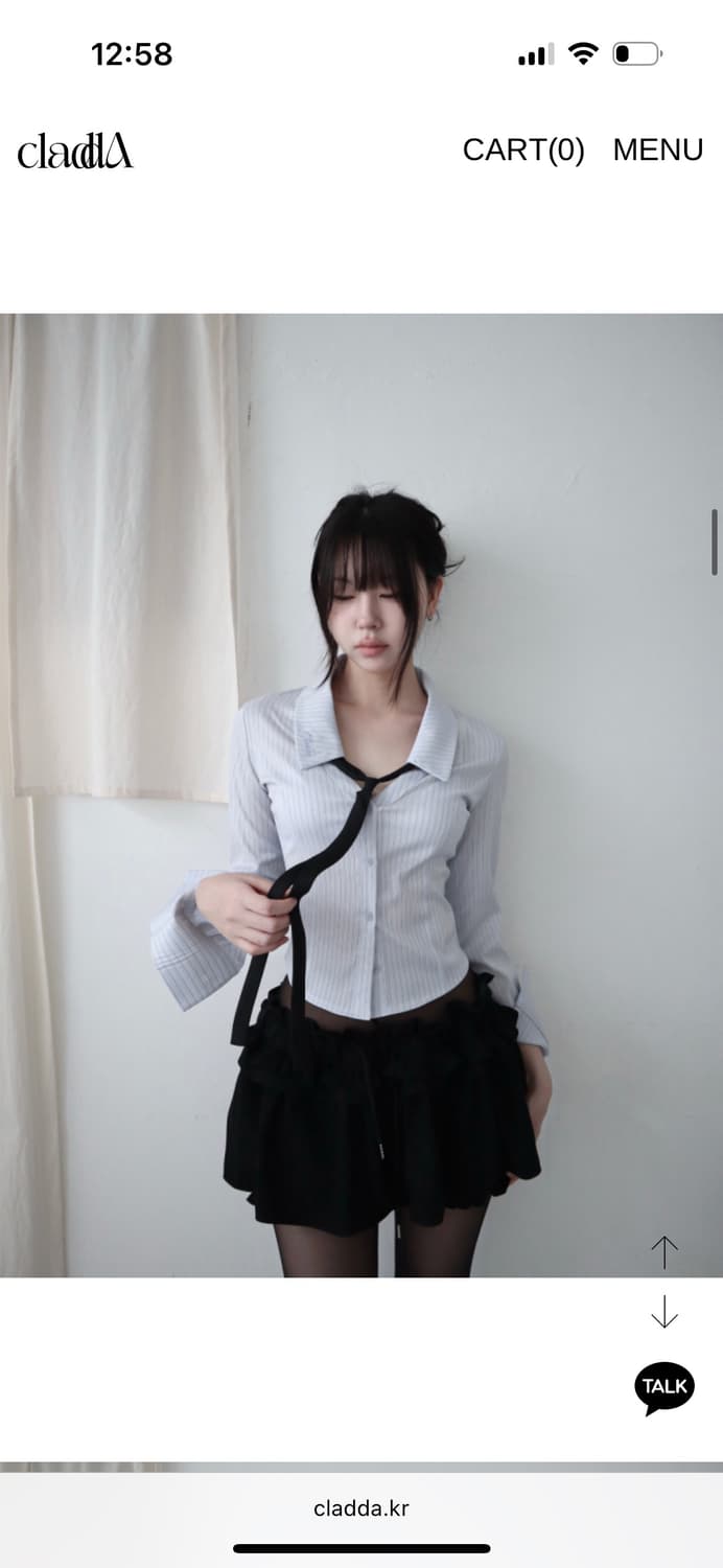 클라따 메이드 클래식 셔츠 그레이쉬블루 상품이미지1