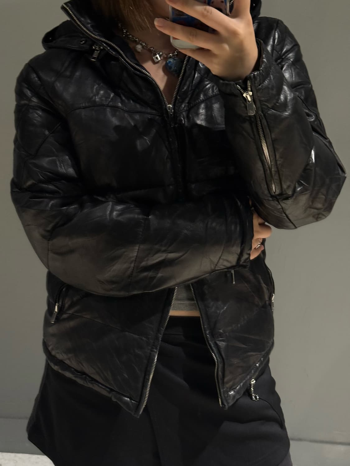 quilting detail real leather padding 상품이미지6