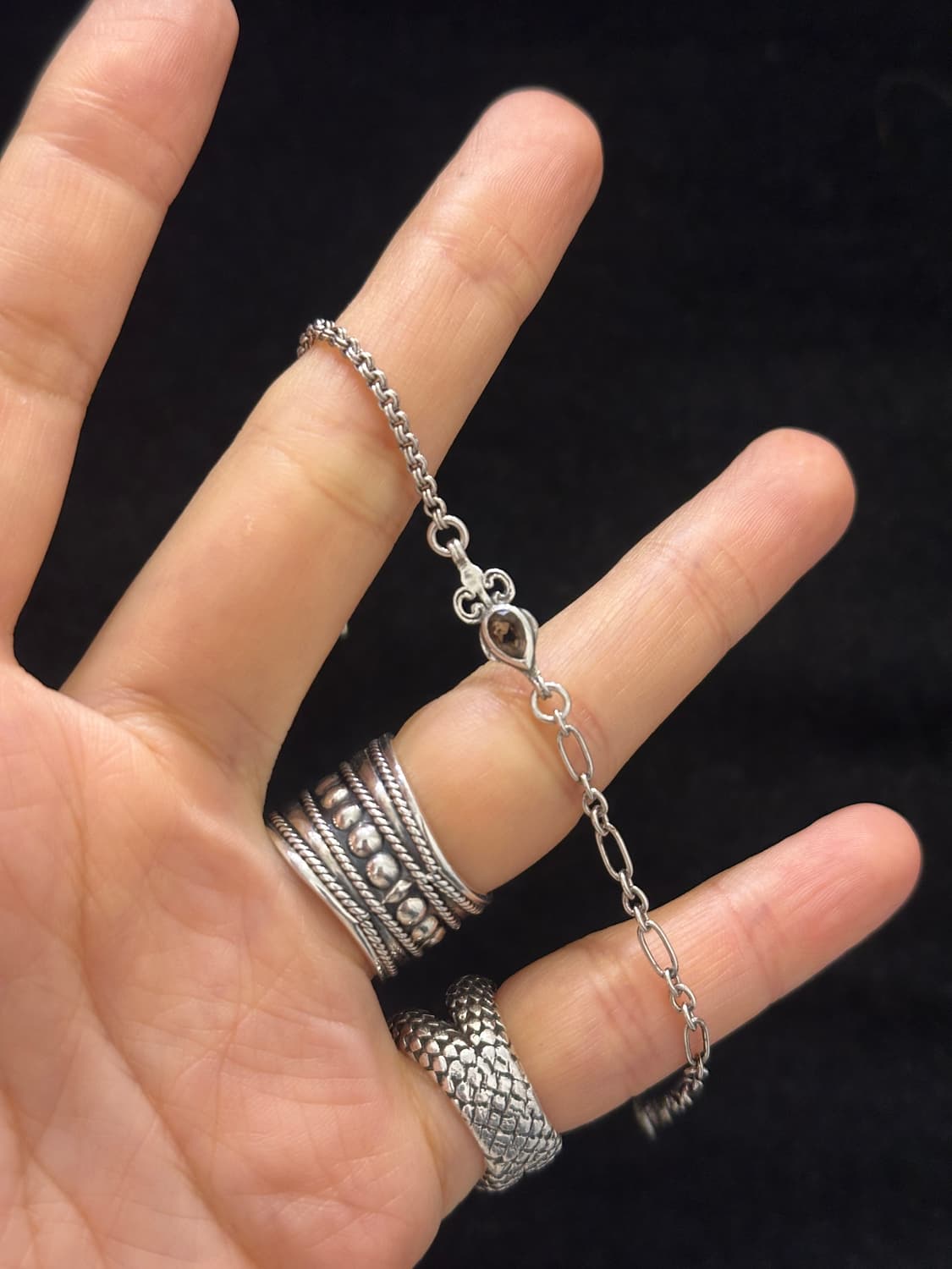 Smoky Quartz 925 Silver Bracelet  상품이미지5