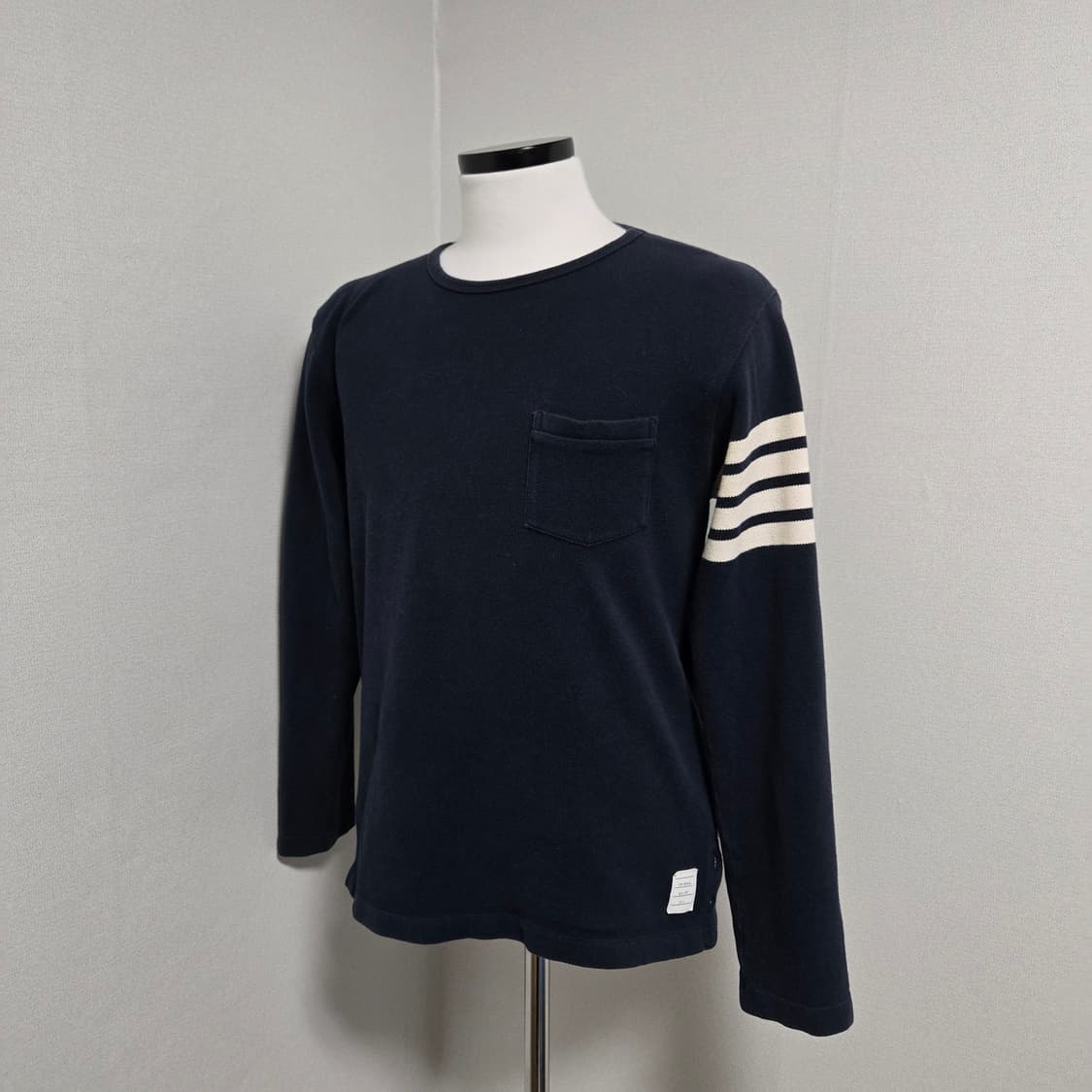 톰브라운 네이비 코튼 롱슬리브 니트 / 남성 니트/ 남자 롱슬리브  상품이미지9