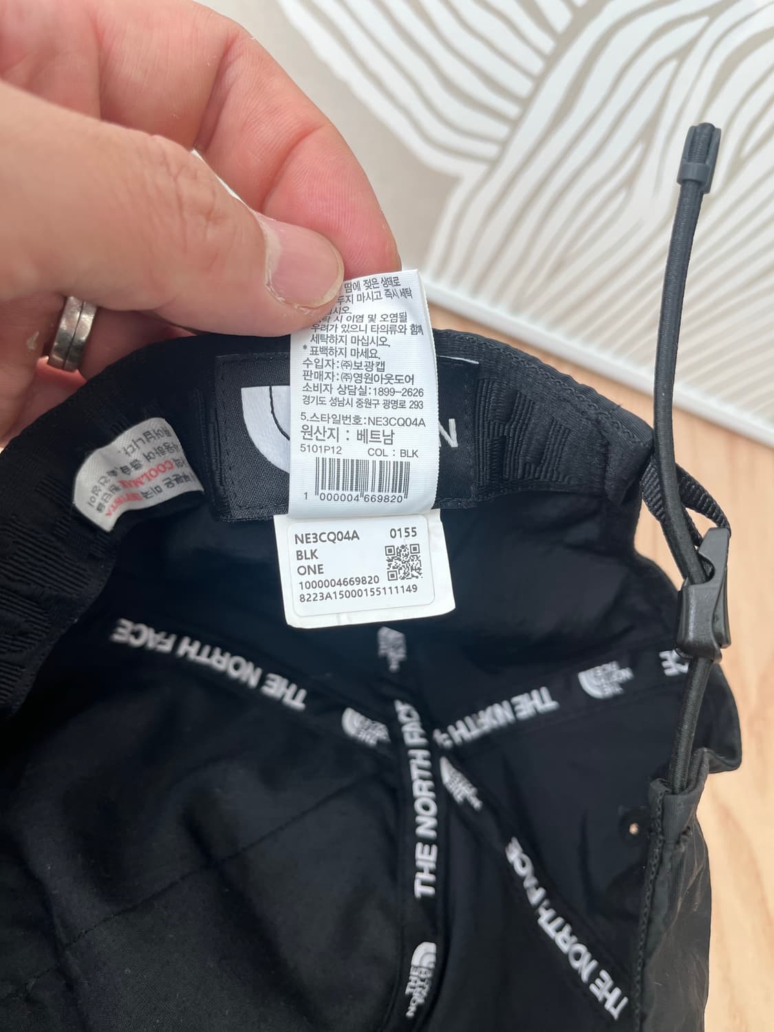 상태ss))노스페이스 소프트 캠프 캡 블랙 NE3CQ04A 상품이미지6