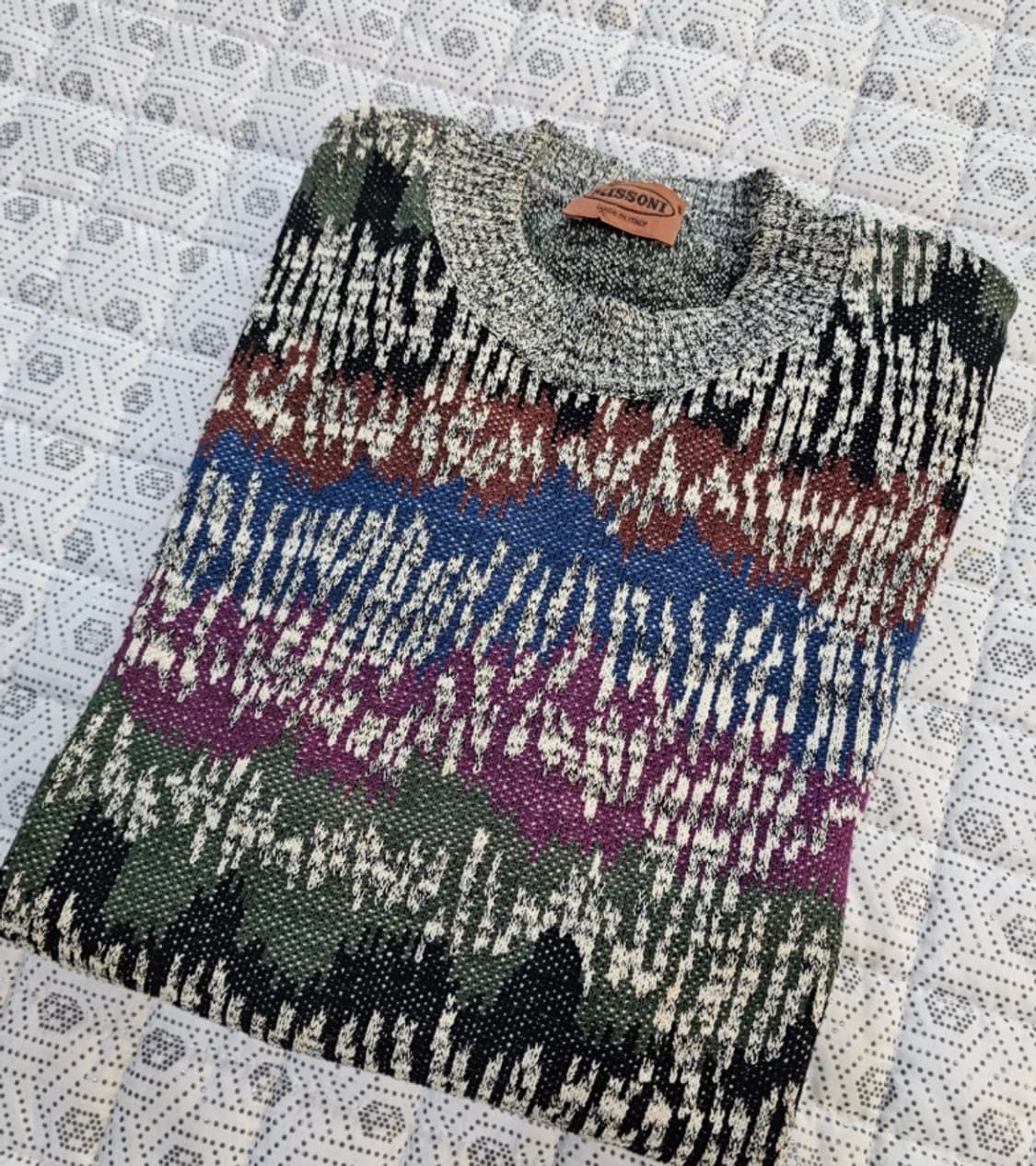 미쏘니 패턴 니트100 상품이미지3