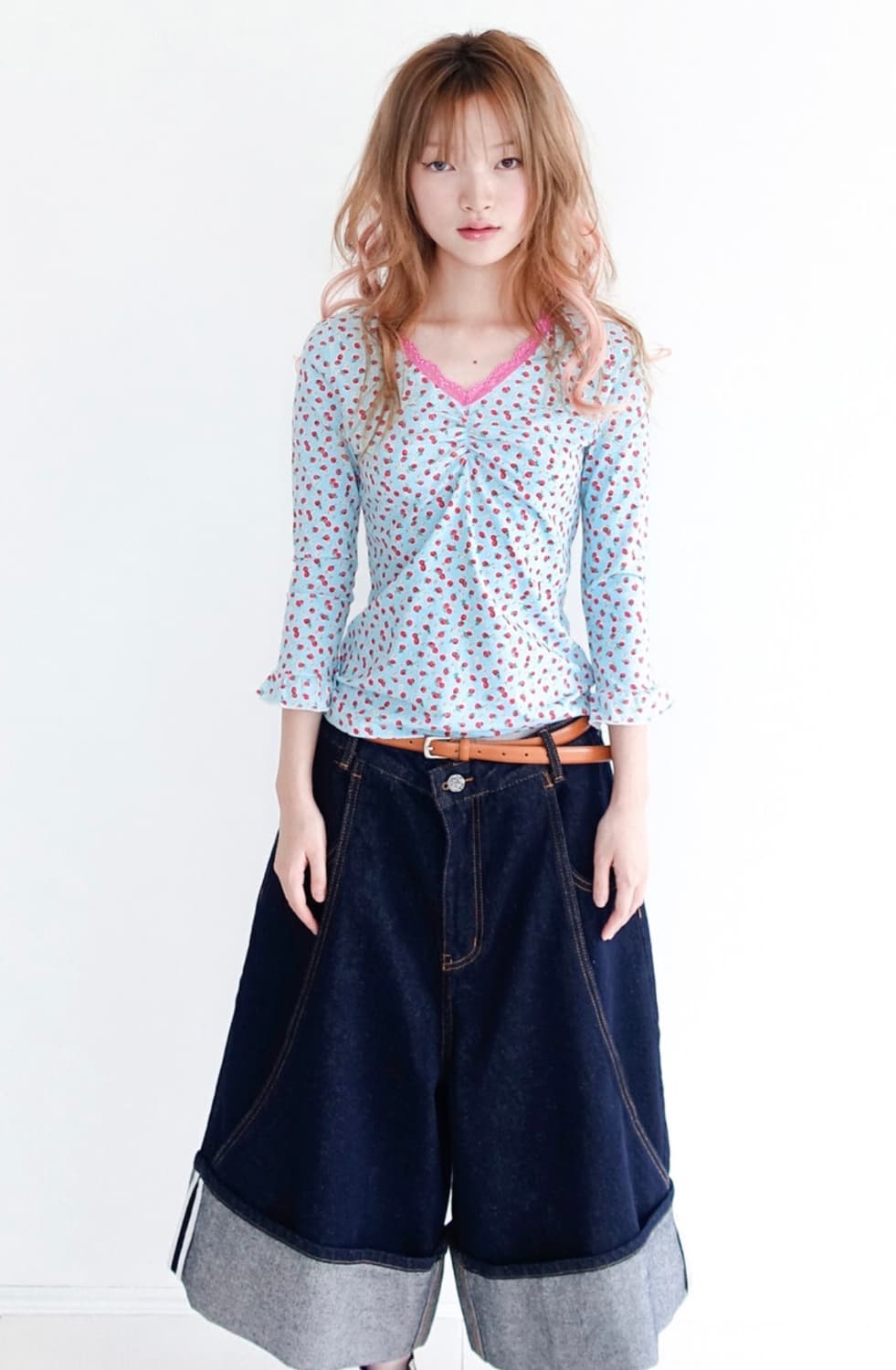little strawberry lace top (mint) 상품이미지1
