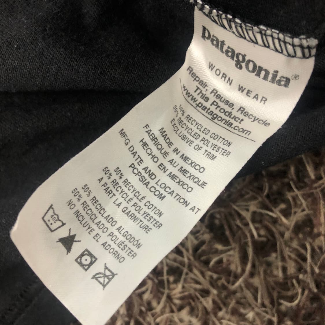 L 파타고니아 백로고 블랙 반팔 티셔츠 상품이미지6