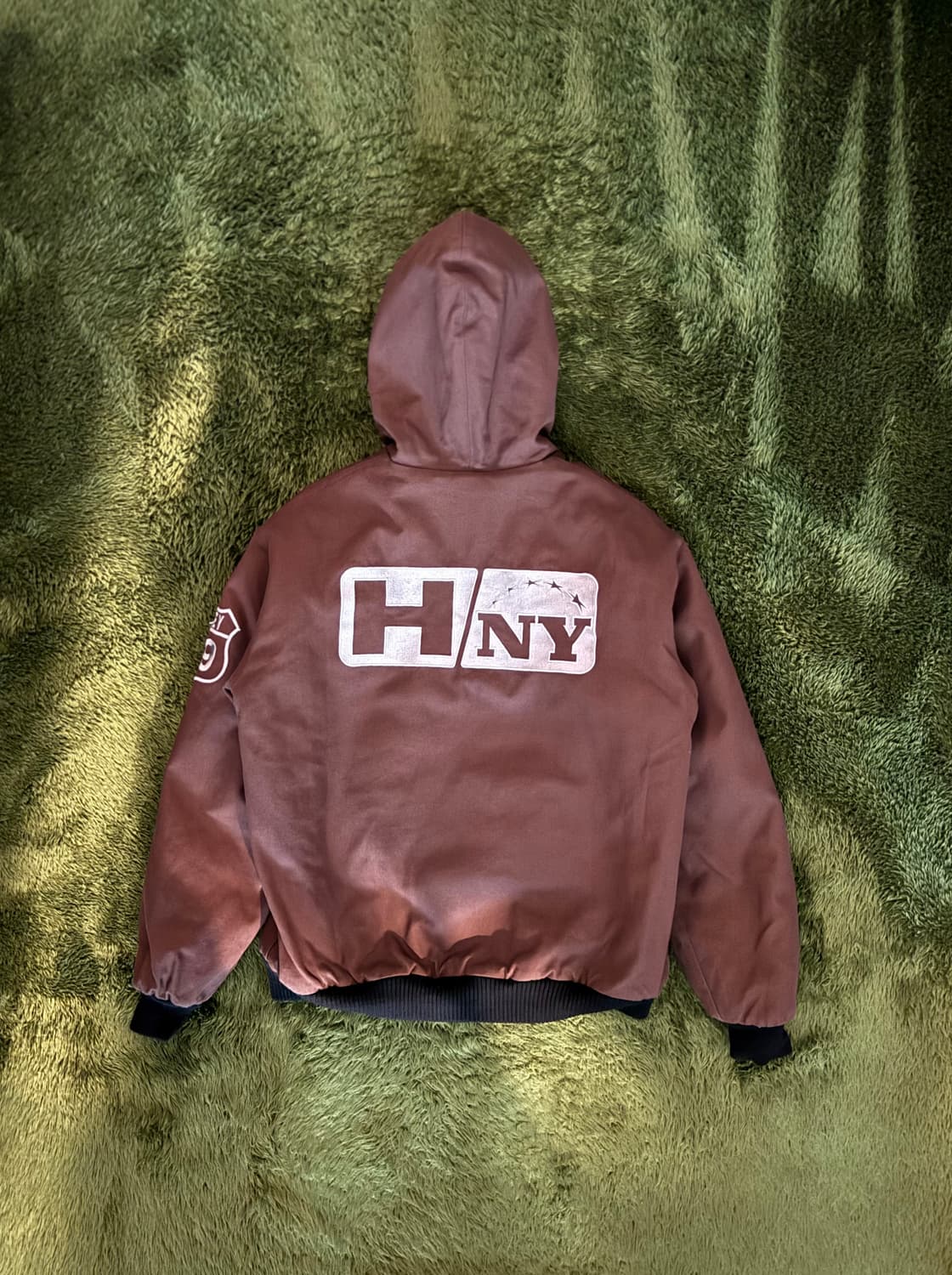 [L] 허니스쿱하우스 퀼티드 캔버스 후드 자켓 브라운 상품이미지6