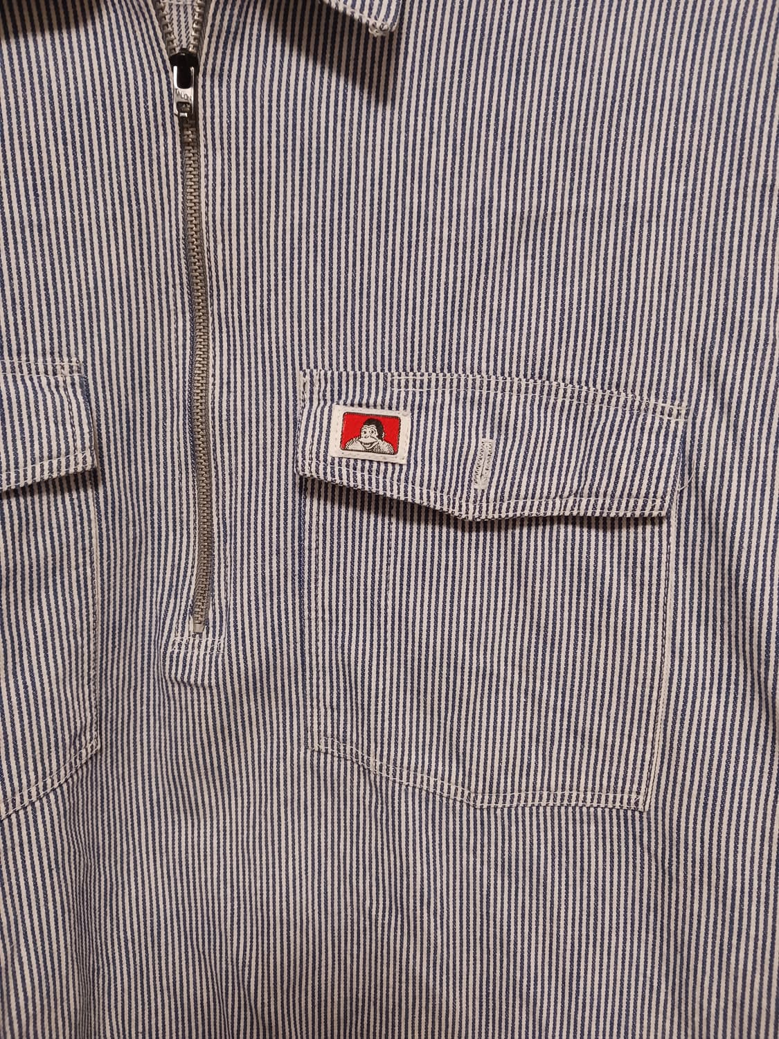 벤데이비스 히코리 스트라이프 하프집업 셔츠 상품이미지3