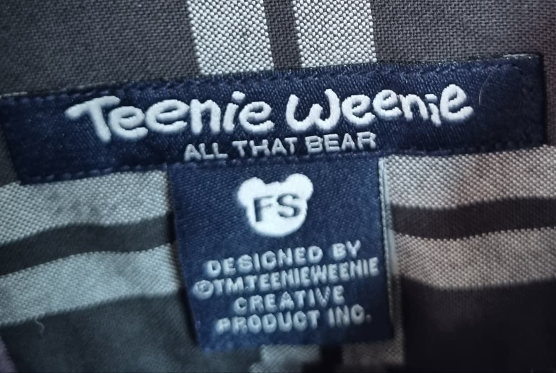 S ) 티니위니 핑크 곰돌이 체크셔츠 상품이미지5