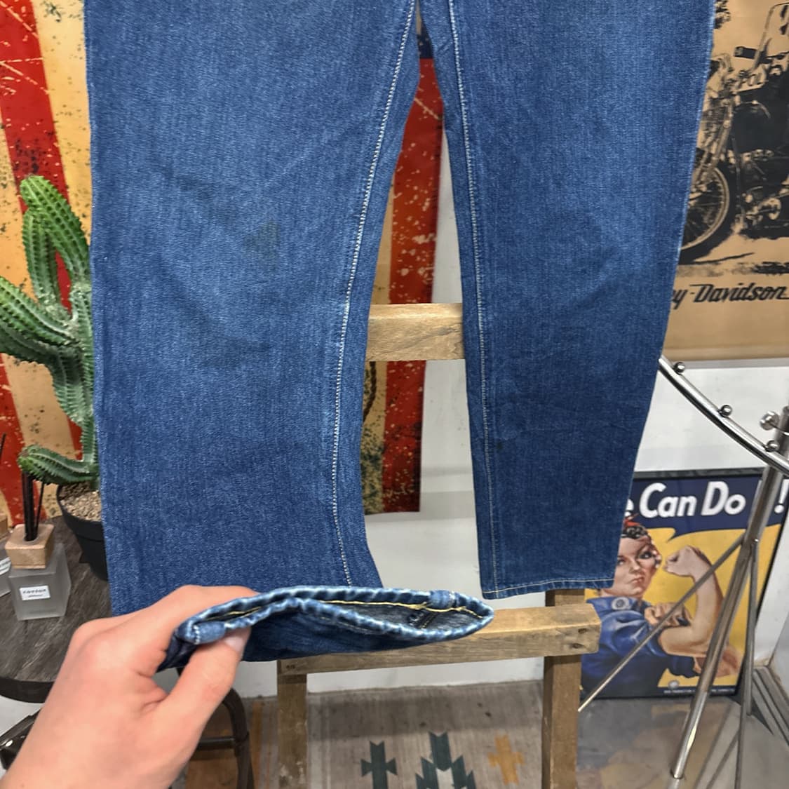 00s 리 라이더스 재팬라인 데님 배기팬츠 쉴드포켓 N545 상품이미지4