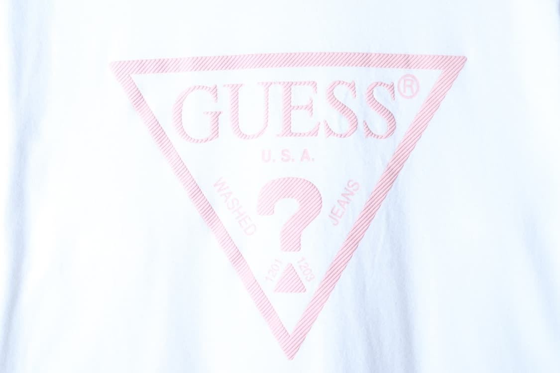 (XL-2XL) 게스 반팔 티셔츠 빅로고 핑크 올드스쿨-H31324 상품이미지5