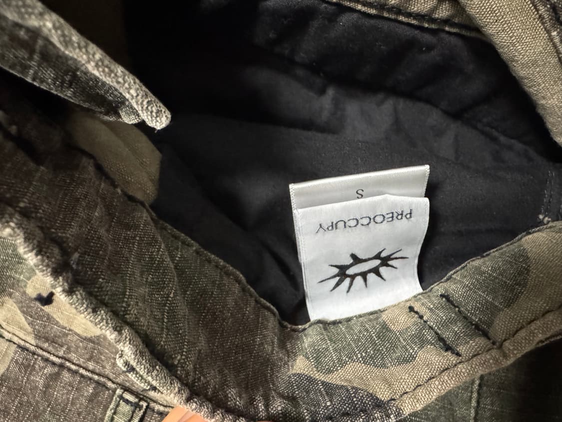 프리아큐파이 카모 하프 데님 블랙 s사이즈 상품이미지3