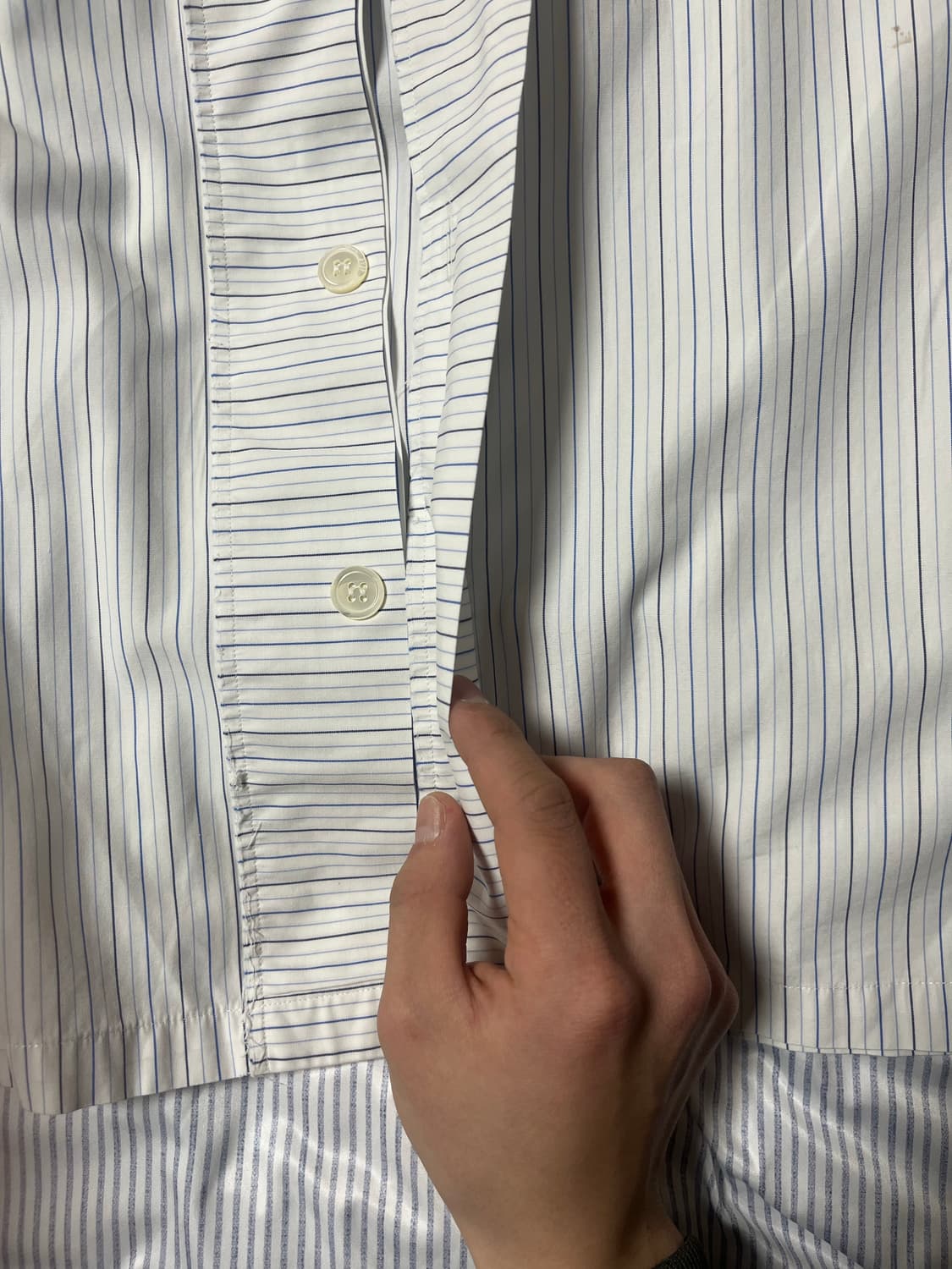 90s 꼼데가르송 옴므 다나카 오픈카라 셔츠 상품이미지3