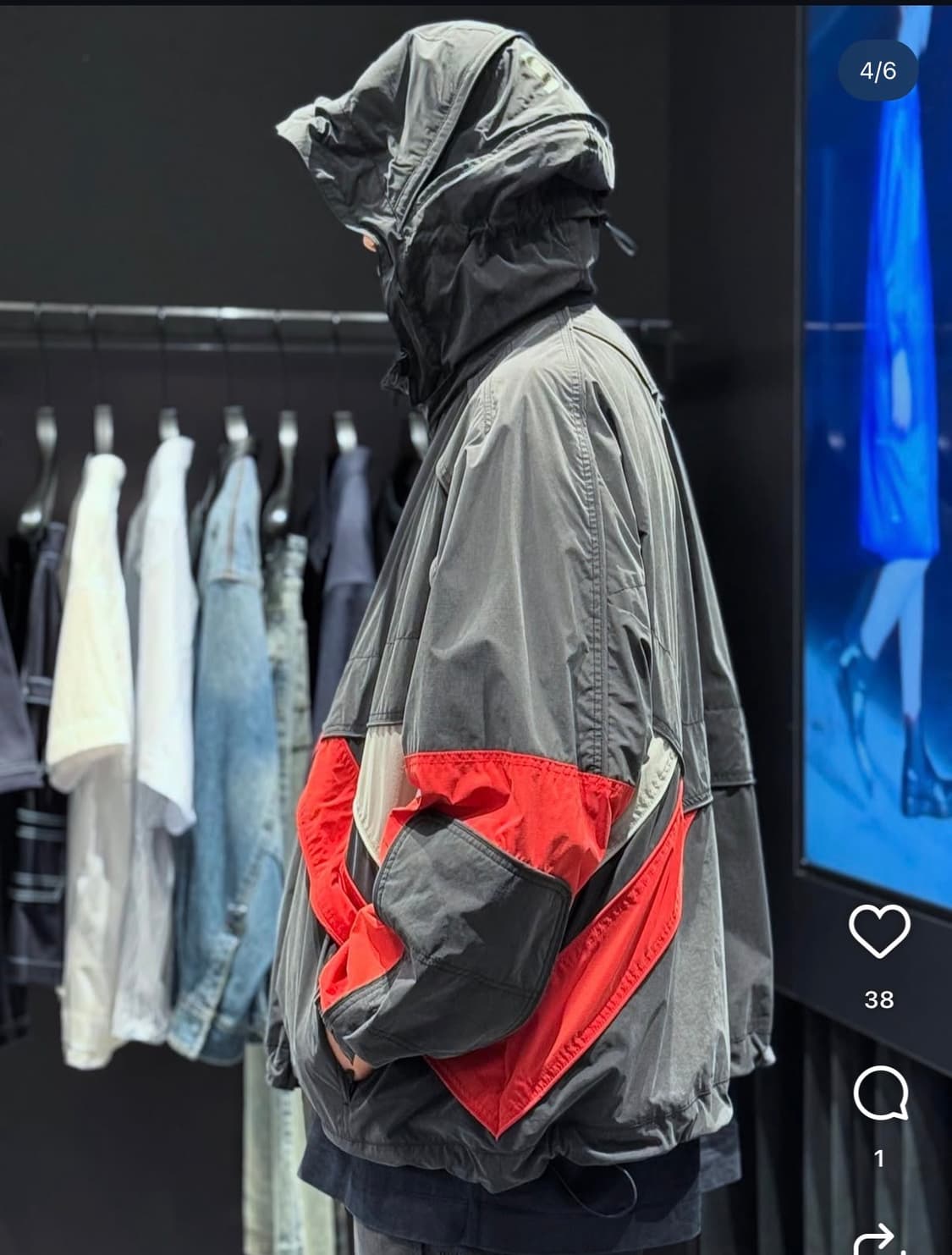 준지 트랙2 솔트 슈링크 나일론 립스탑 컬러 블록 점퍼 50 판매합니다 상품이미지1