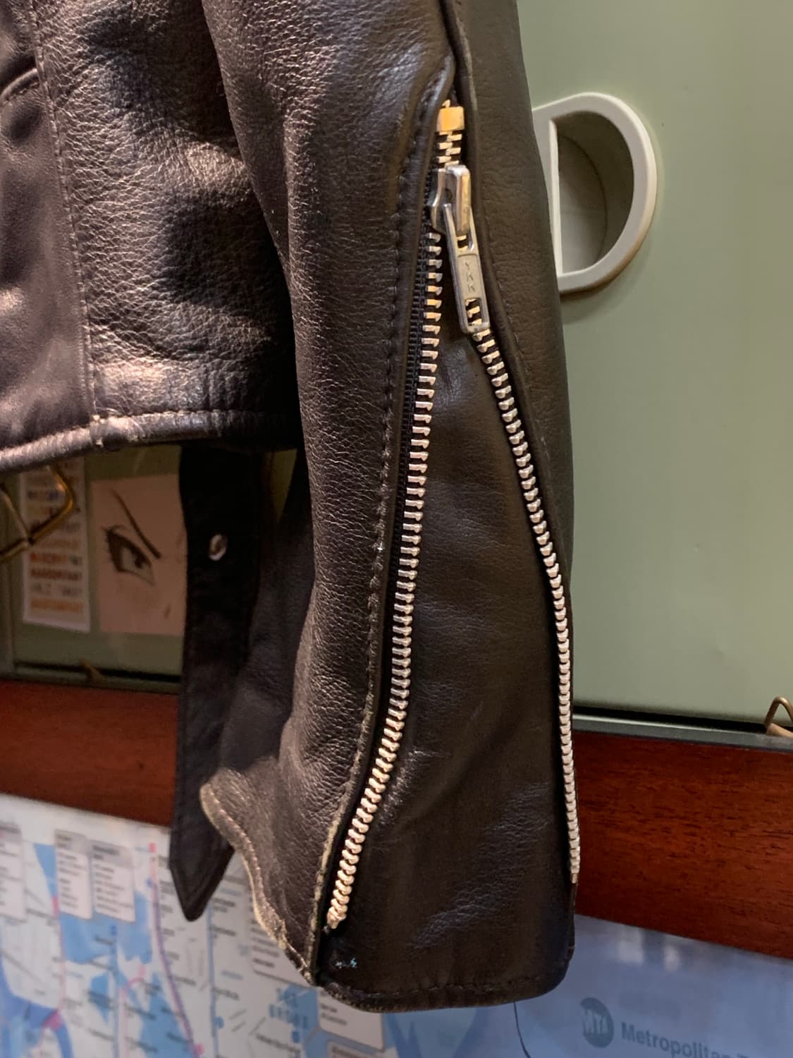 70s Excelled 레더 바이커 자켓 (40 REG) 상품이미지7