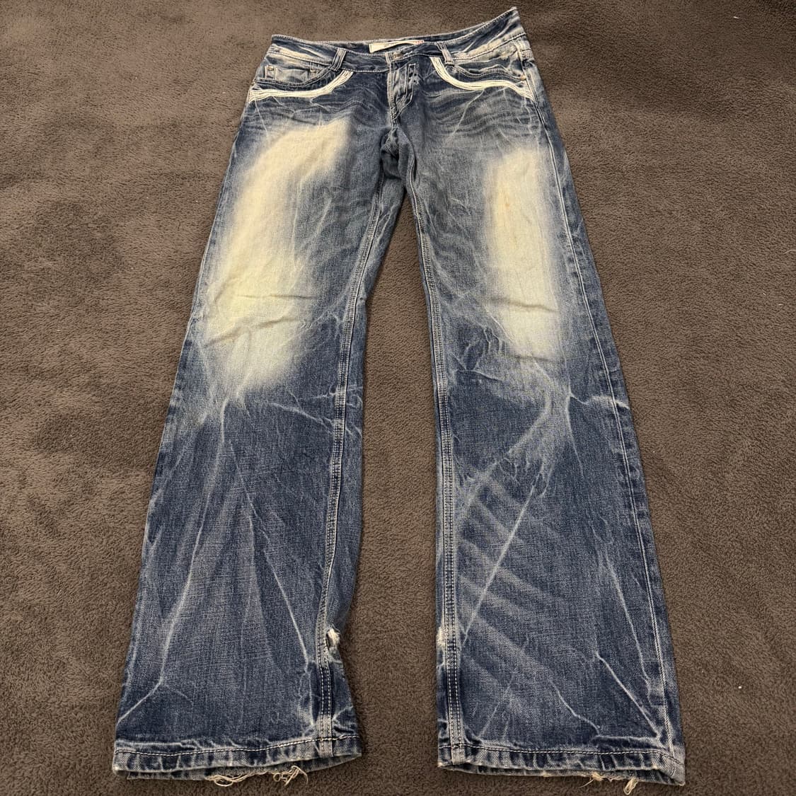 [정품/32] 에비수 락시크 펑크 워싱 데님 청바지 상품이미지2